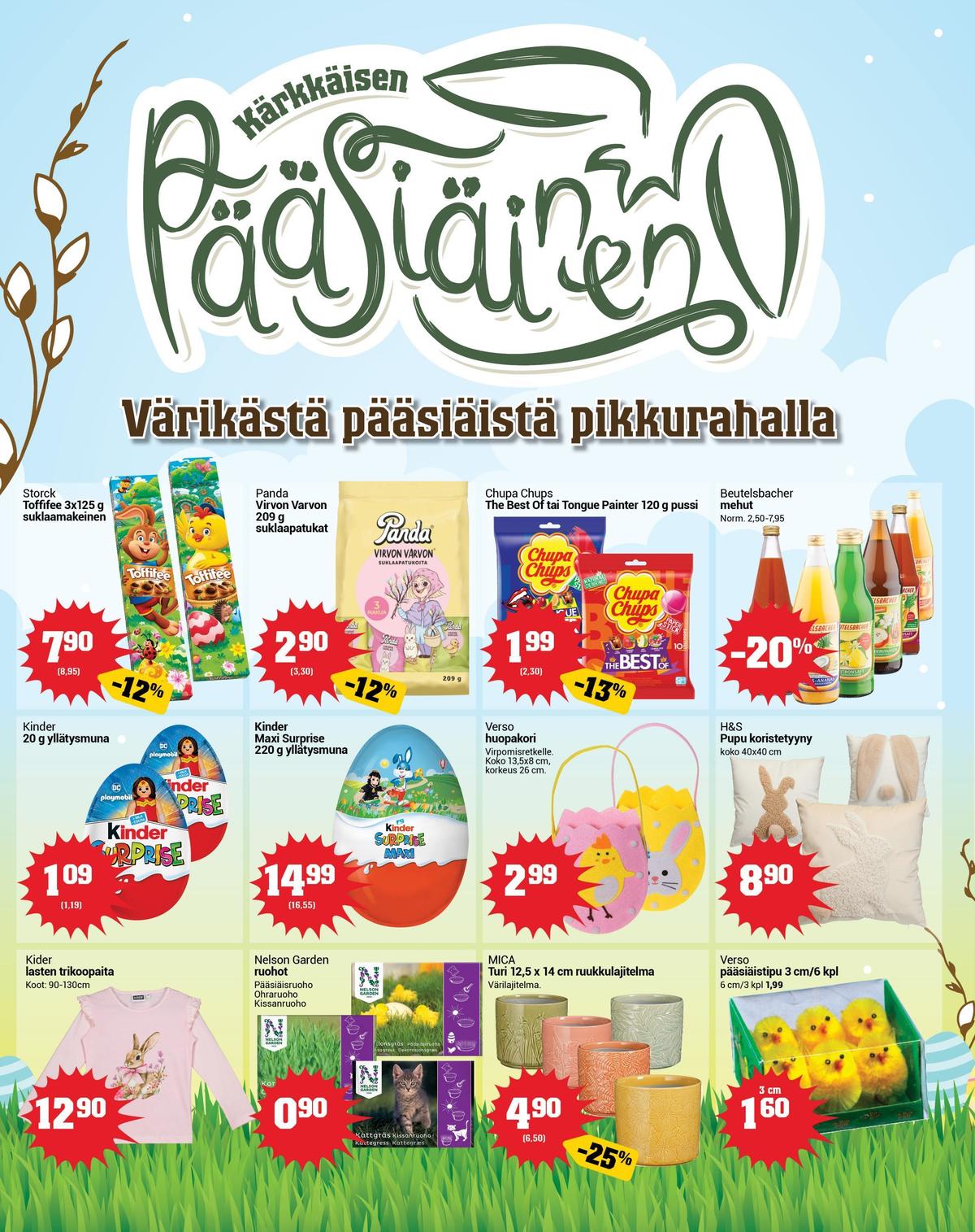 Katso ketjun Kärkkäinen tarjouslehti viikolta 13 sivustolla Viikkotarjoukset.fi. Löydät monia hyviä tarjouksia erilaisista tuotteista. Lue tarjouslehti täältä! Sivu 2