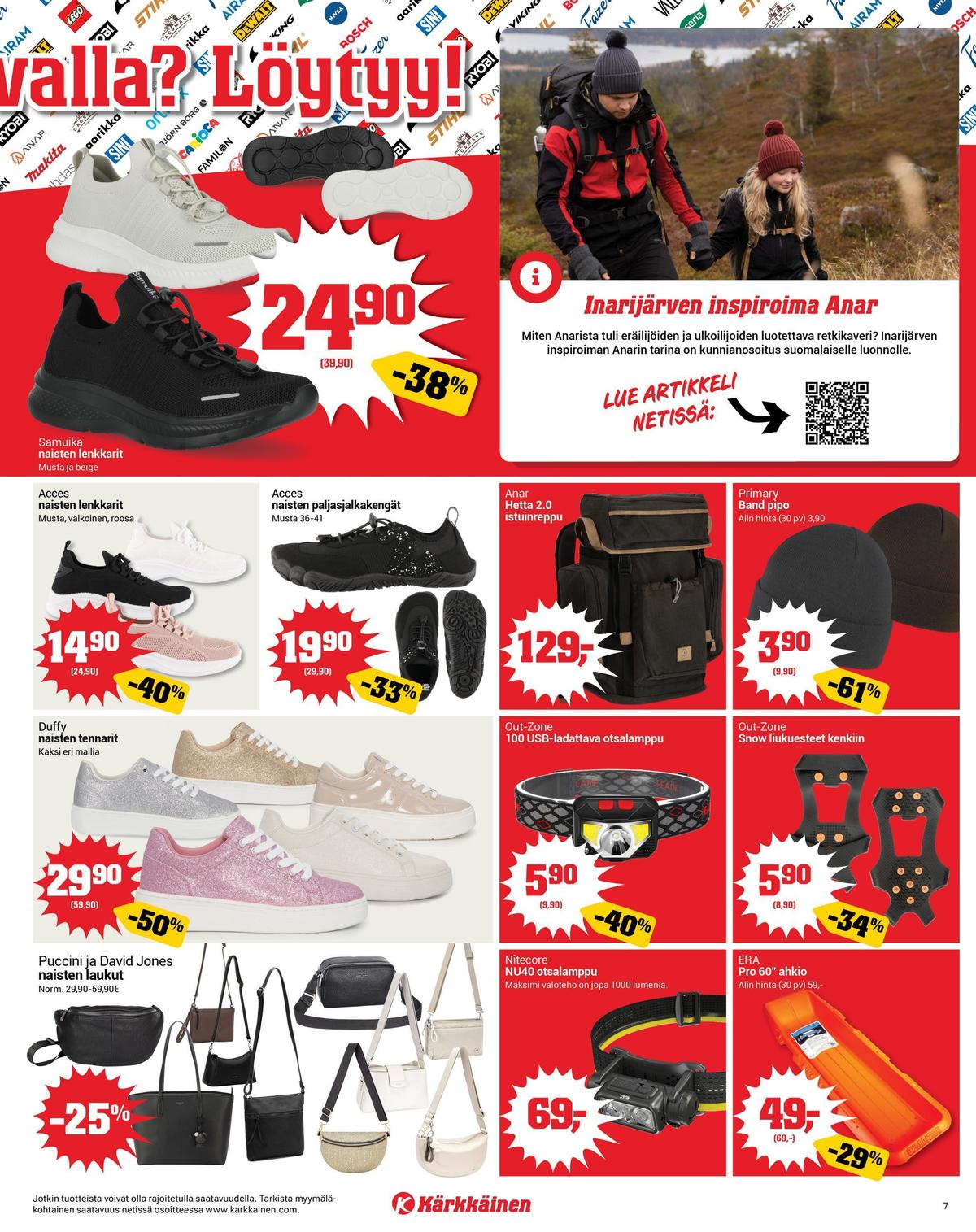 Katso ketjun Kärkkäinen tarjouslehti viikolta 13 sivustolla Viikkotarjoukset.fi. Löydät monia hyviä tarjouksia erilaisista tuotteista. Lue tarjouslehti täältä! Sivu 7