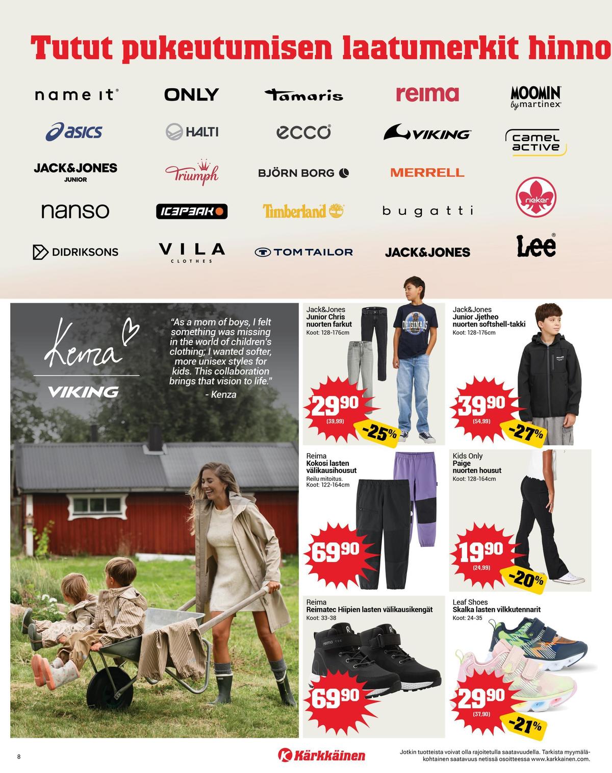 Katso ketjun Kärkkäinen tarjouslehti viikolta 13 sivustolla Viikkotarjoukset.fi. Löydät monia hyviä tarjouksia erilaisista tuotteista. Lue tarjouslehti täältä! Sivu 8