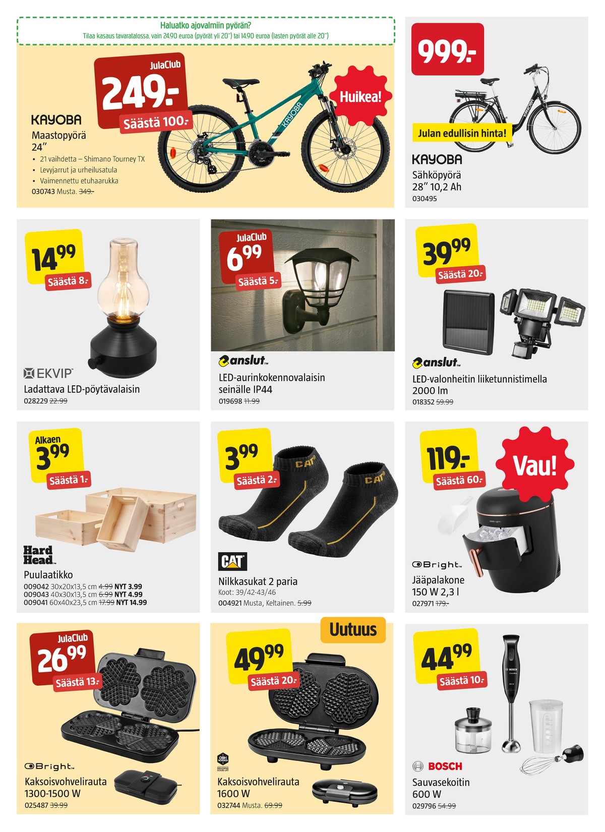 Katso ketjun Jula tarjouslehti viikolta 13 sivustolla Viikkotarjoukset.fi. Löydät monia hyviä tarjouksia erilaisista tuotteista. Lue tarjouslehti täältä! Sivu 6