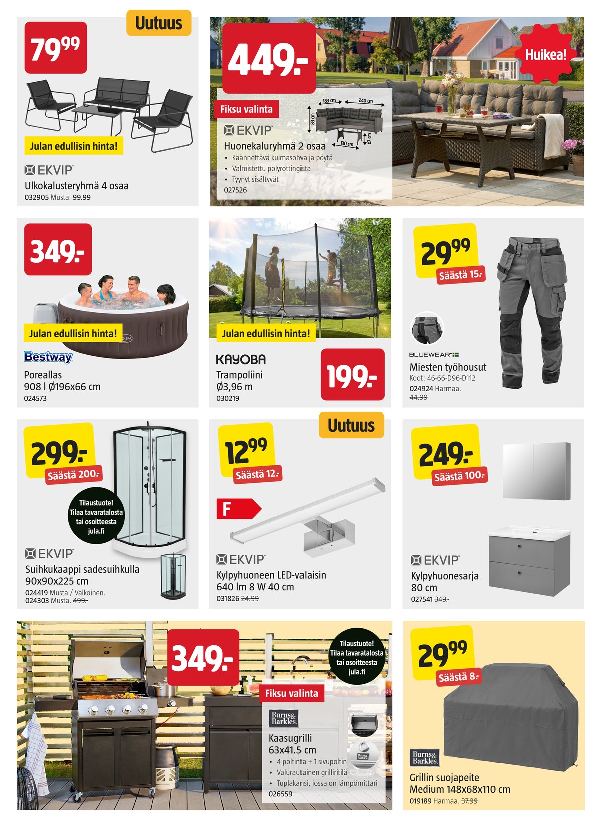 Katso ketjun Jula tarjouslehti viikolta 13 sivustolla Viikkotarjoukset.fi. Löydät monia hyviä tarjouksia erilaisista tuotteista. Lue tarjouslehti täältä! Sivu 7