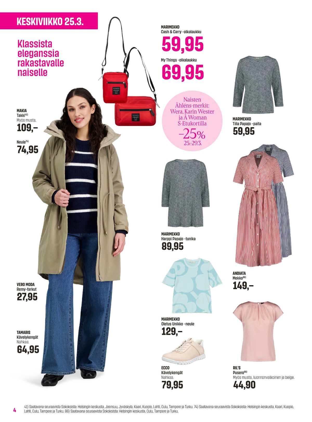 Katso ketjun Sokos tarjouslehti viikolta 13 sivustolla Viikkotarjoukset.fi. Löydät monia hyviä tarjouksia erilaisista tuotteista. Lue tarjouslehti täältä! Sivu 4