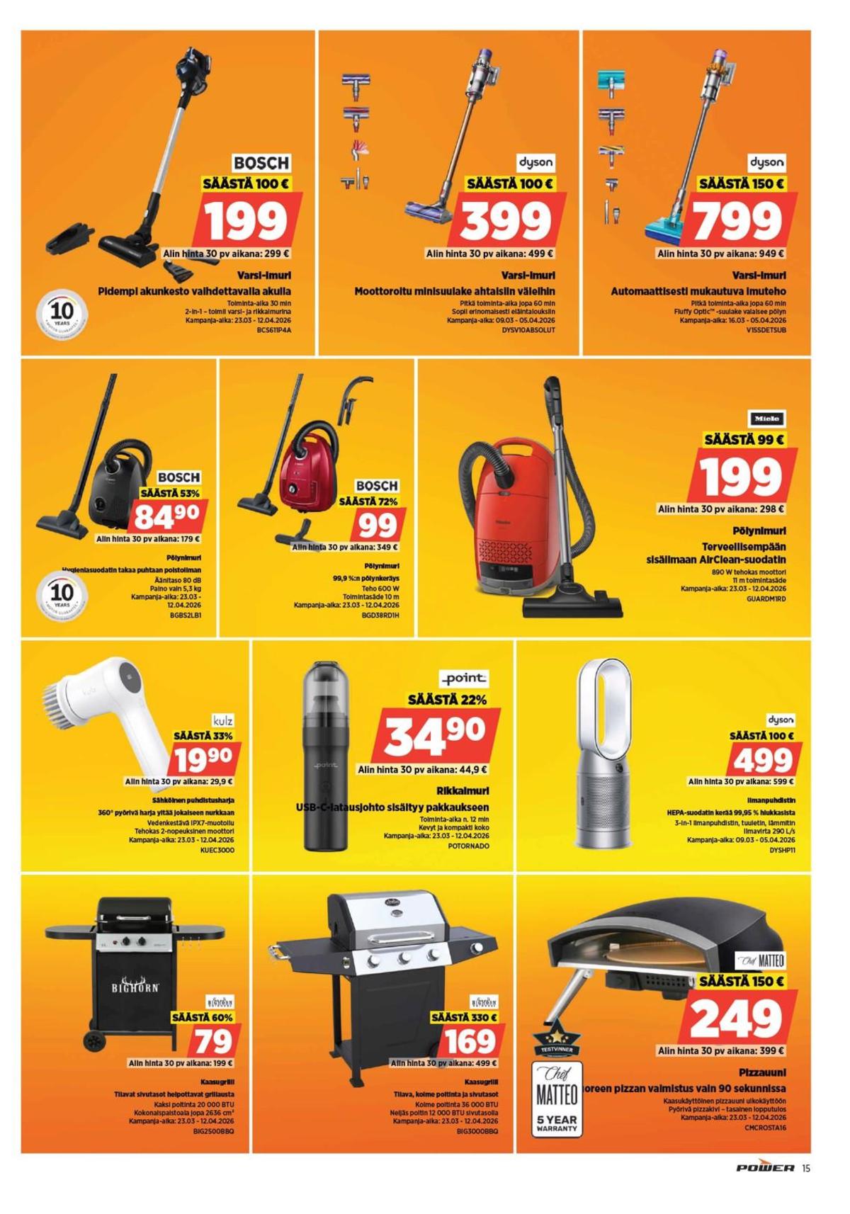 Katso ketjun Power tarjouslehti viikolta 13 sivustolla Viikkotarjoukset.fi. Löydät monia hyviä tarjouksia erilaisista tuotteista. Lue tarjouslehti täältä! Sivu 16