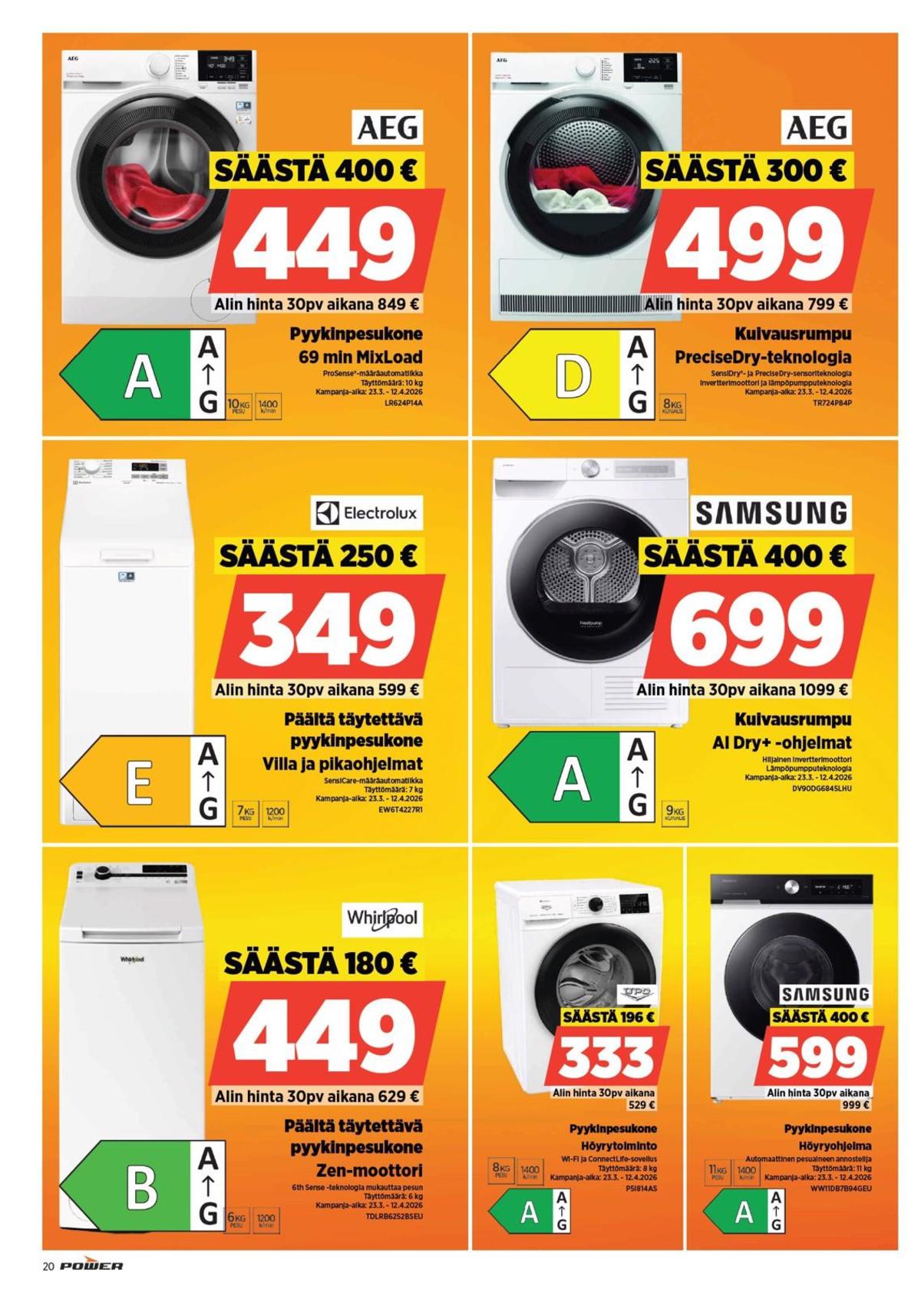 Katso ketjun Power tarjouslehti viikolta 13 sivustolla Viikkotarjoukset.fi. Löydät monia hyviä tarjouksia erilaisista tuotteista. Lue tarjouslehti täältä! Sivu 21
