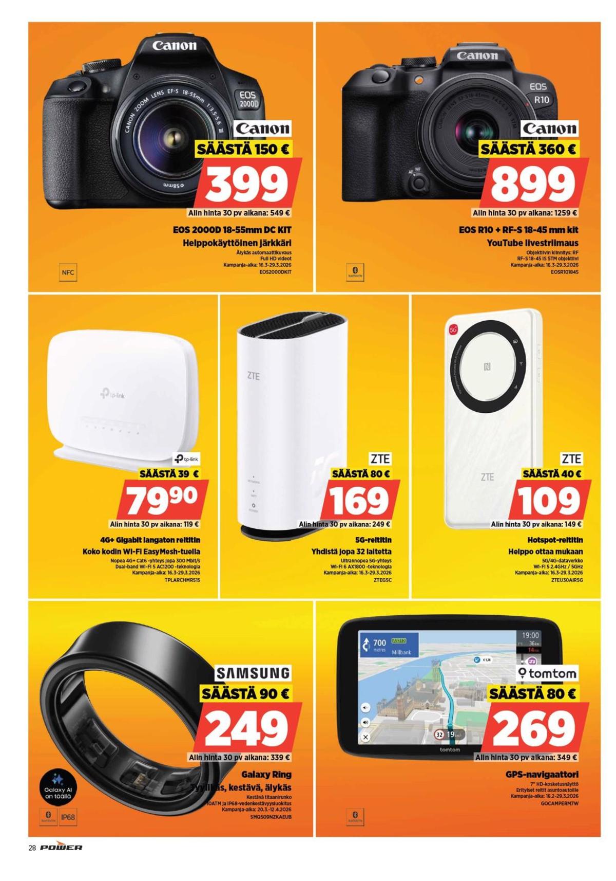 Katso ketjun Power tarjouslehti viikolta 13 sivustolla Viikkotarjoukset.fi. Löydät monia hyviä tarjouksia erilaisista tuotteista. Lue tarjouslehti täältä! Sivu 29