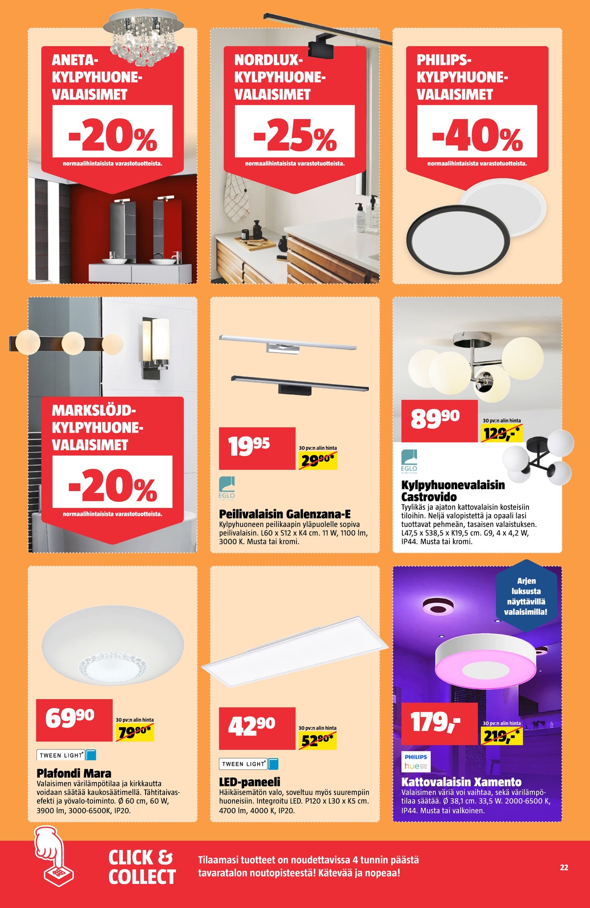 Katso ketjun Bauhaus tarjouslehti viikolta 13 sivustolla Viikkotarjoukset.fi. Löydät monia hyviä tarjouksia erilaisista tuotteista. Lue tarjouslehti täältä! Sivu 22