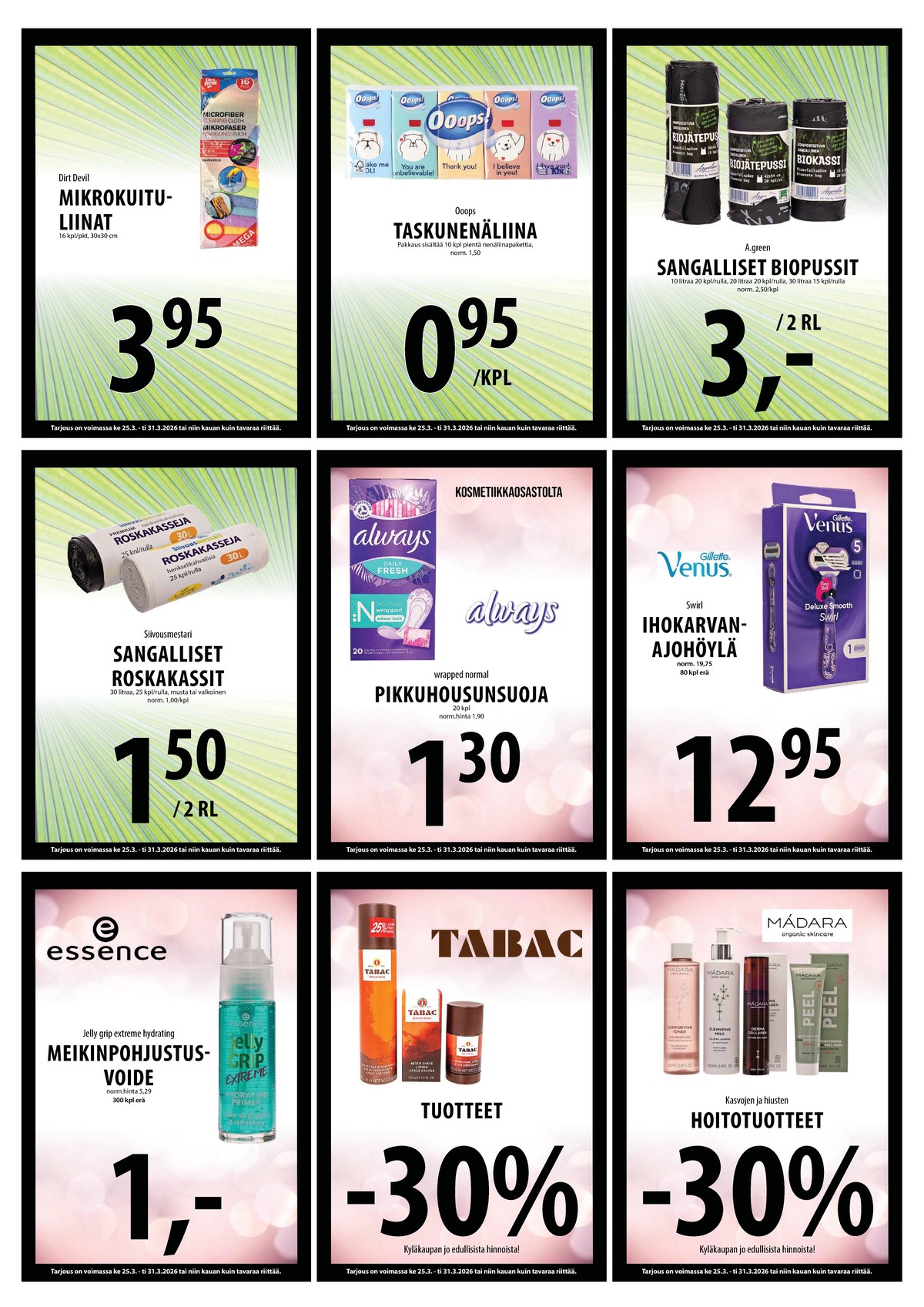 Katso ketjun Keskinen tarjouslehti viikolta 13 sivustolla Viikkotarjoukset.fi. Löydät monia hyviä tarjouksia erilaisista tuotteista. Lue tarjouslehti täältä! Sivu 12