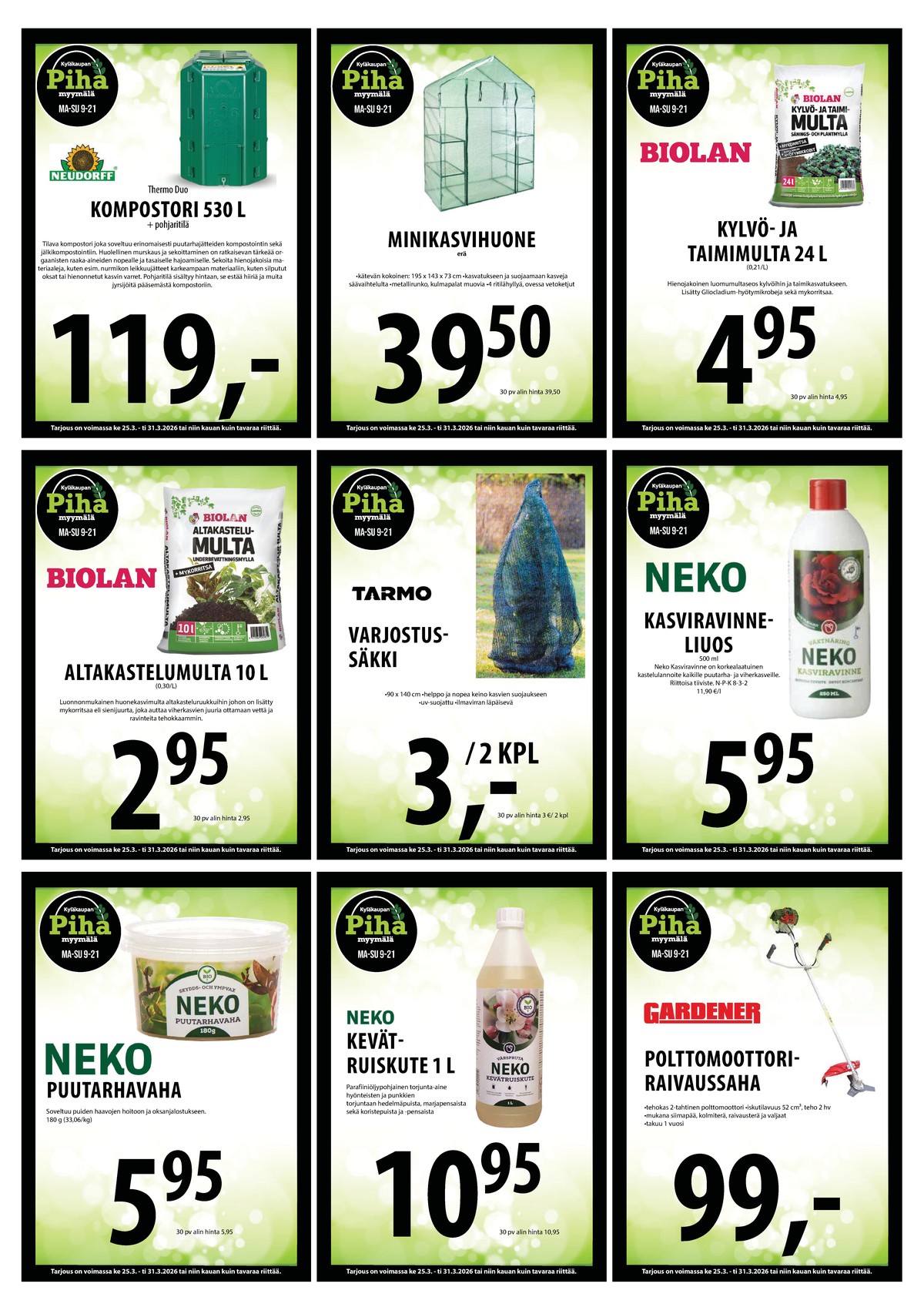 Katso ketjun Keskinen tarjouslehti viikolta 13 sivustolla Viikkotarjoukset.fi. Löydät monia hyviä tarjouksia erilaisista tuotteista. Lue tarjouslehti täältä! Sivu 22