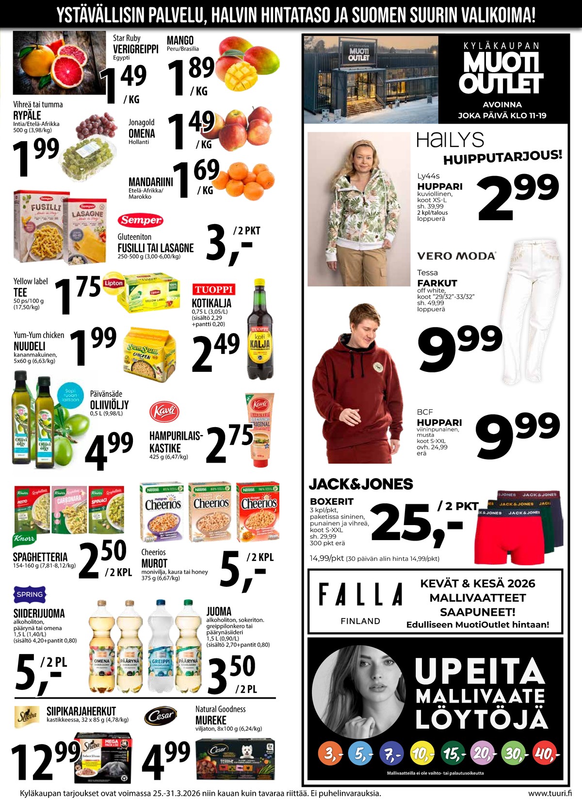 Katso ketjun Keskinen tarjouslehti viikolta 13 sivustolla Viikkotarjoukset.fi. Löydät monia hyviä tarjouksia erilaisista tuotteista. Lue tarjouslehti täältä! Sivu 6