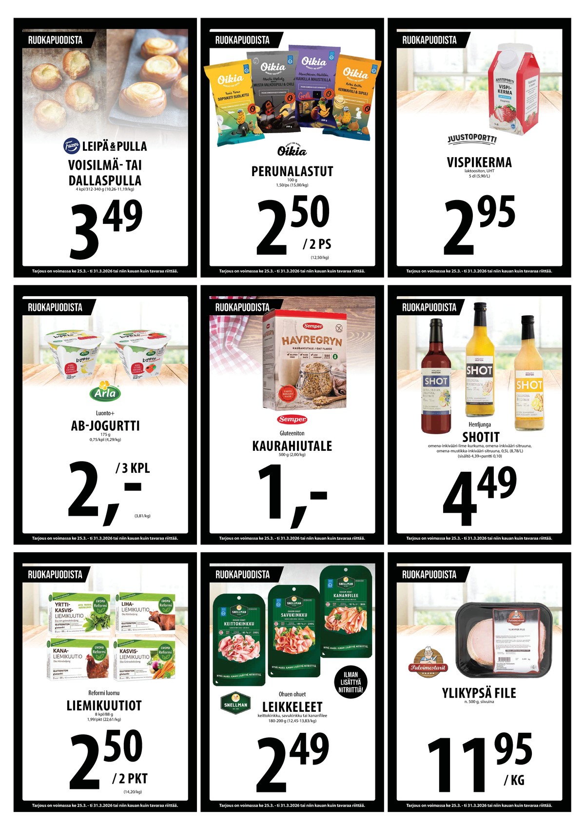 Katso ketjun Keskinen tarjouslehti viikolta 13 sivustolla Viikkotarjoukset.fi. Löydät monia hyviä tarjouksia erilaisista tuotteista. Lue tarjouslehti täältä! Sivu 7