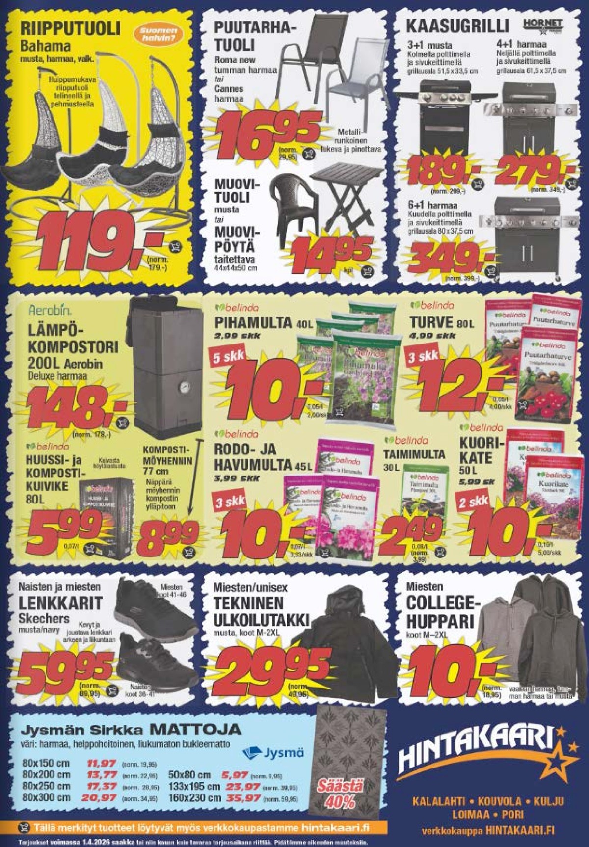 Katso ketjun Hintakaari tarjouslehti viikolta 13 sivustolla Viikkotarjoukset.fi. Löydät monia hyviä tarjouksia erilaisista tuotteista. Lue tarjouslehti täältä! Sivu 7
