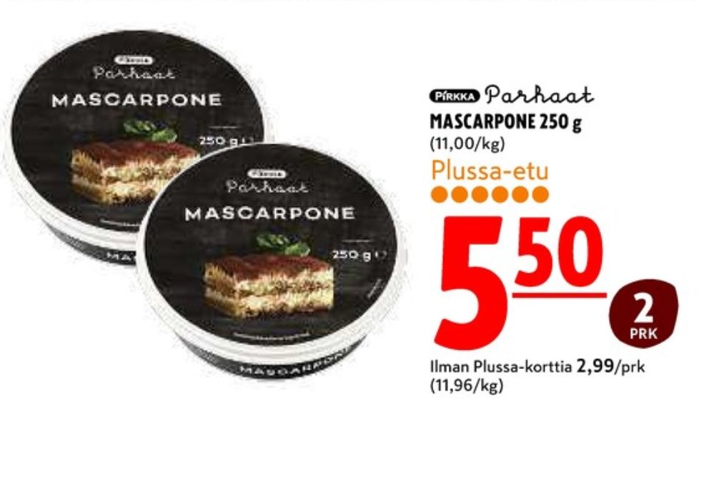 Tarjoukset ja hintavertailu haulla Pirkka Parhaat, , Erikoisjuustot 0.250 kg 2 Purkki(a) €5.50