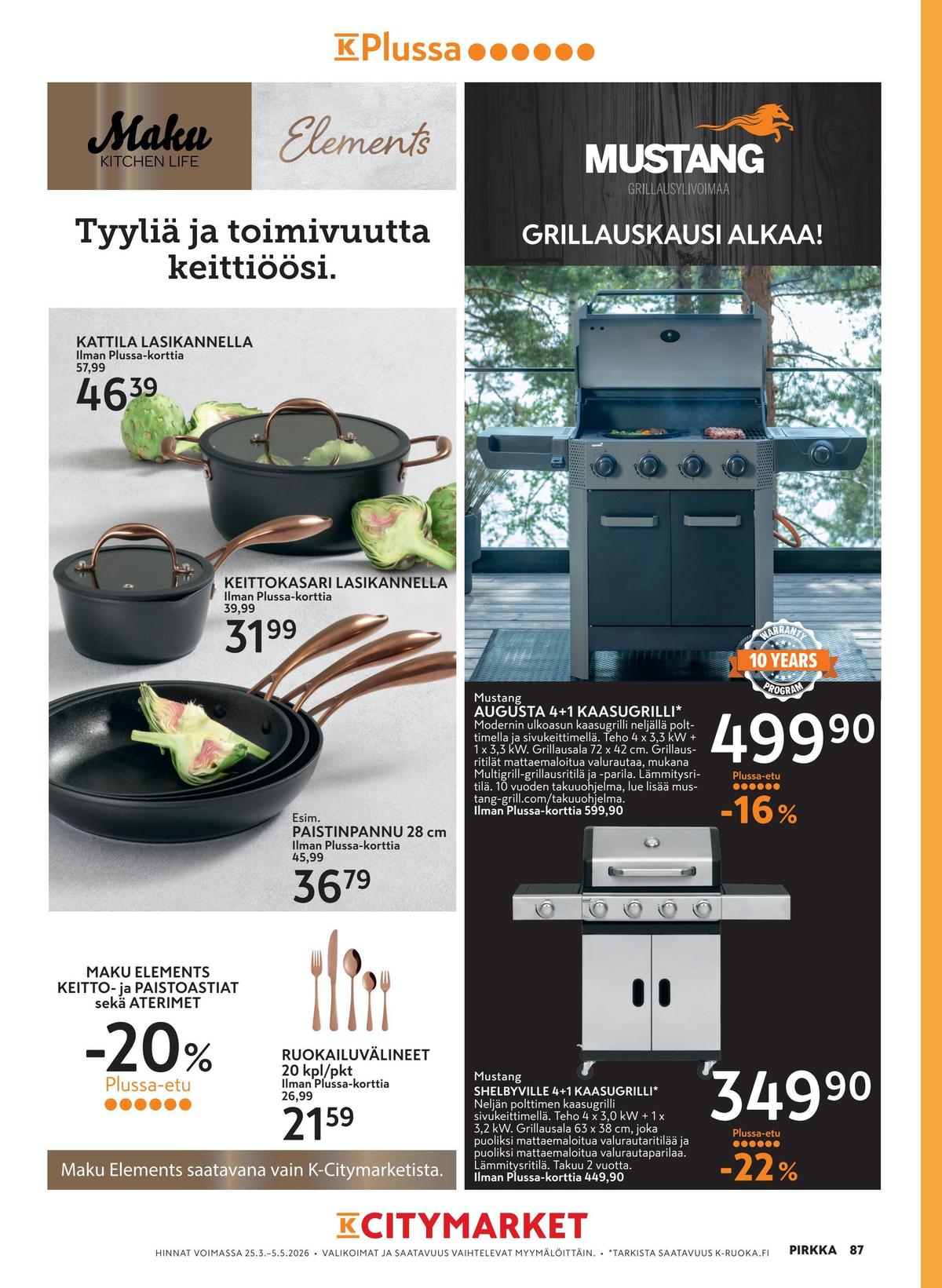 Katso ketjun K-Citymarket tarjouslehti viikolta 13 sivustolla Viikkotarjoukset.fi. Löydät monia hyviä tarjouksia erilaisista tuotteista. Lue tarjouslehti täältä! Sivu 15