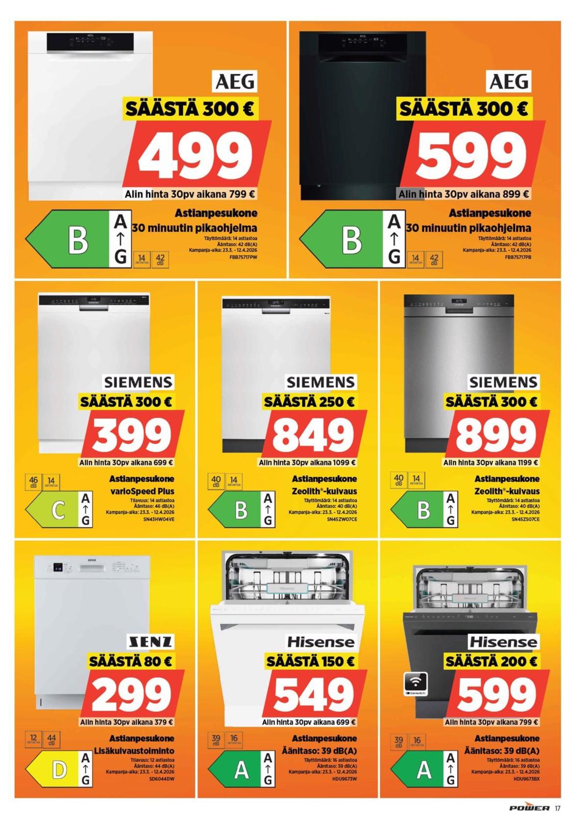 Katso ketjun Power tarjouslehti viikolta 14 sivustolla Viikkotarjoukset.fi. Löydät monia hyviä tarjouksia erilaisista tuotteista. Lue tarjouslehti täältä! Sivu 17
