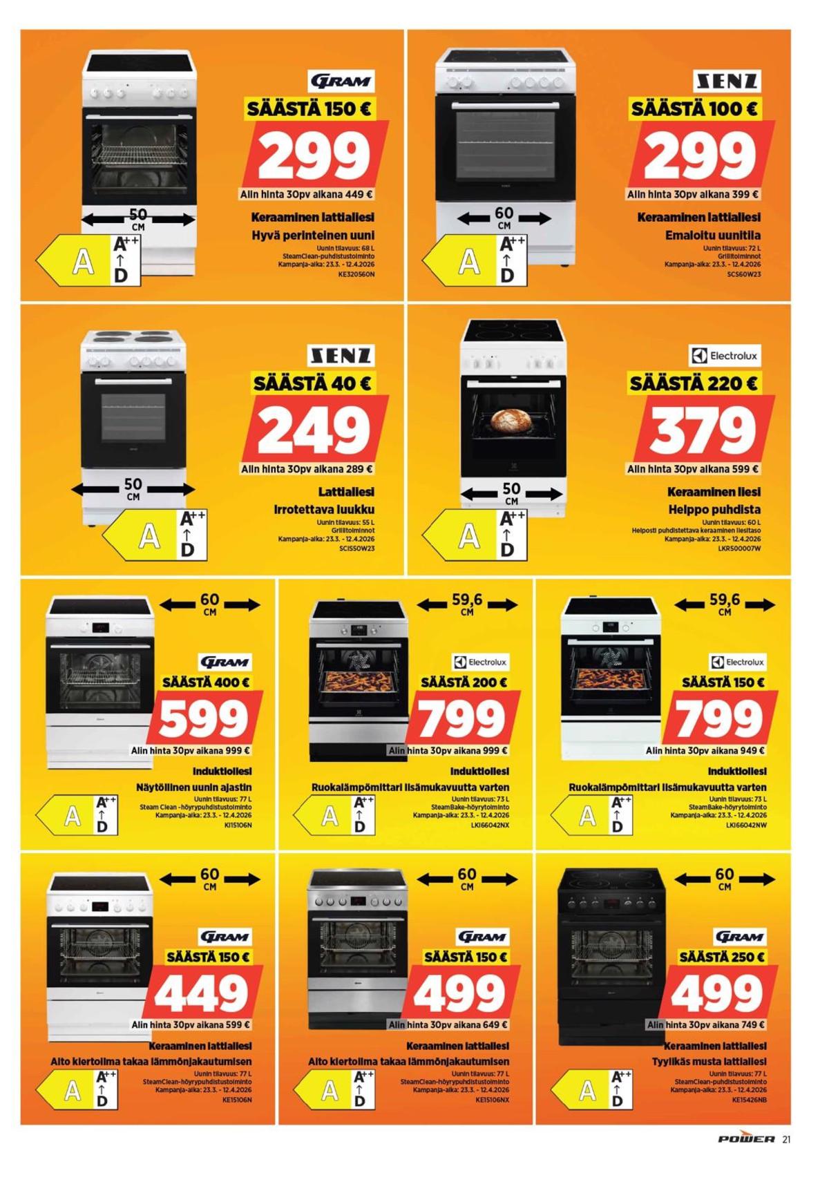 Katso ketjun Power tarjouslehti viikolta 14 sivustolla Viikkotarjoukset.fi. Löydät monia hyviä tarjouksia erilaisista tuotteista. Lue tarjouslehti täältä! Sivu 21