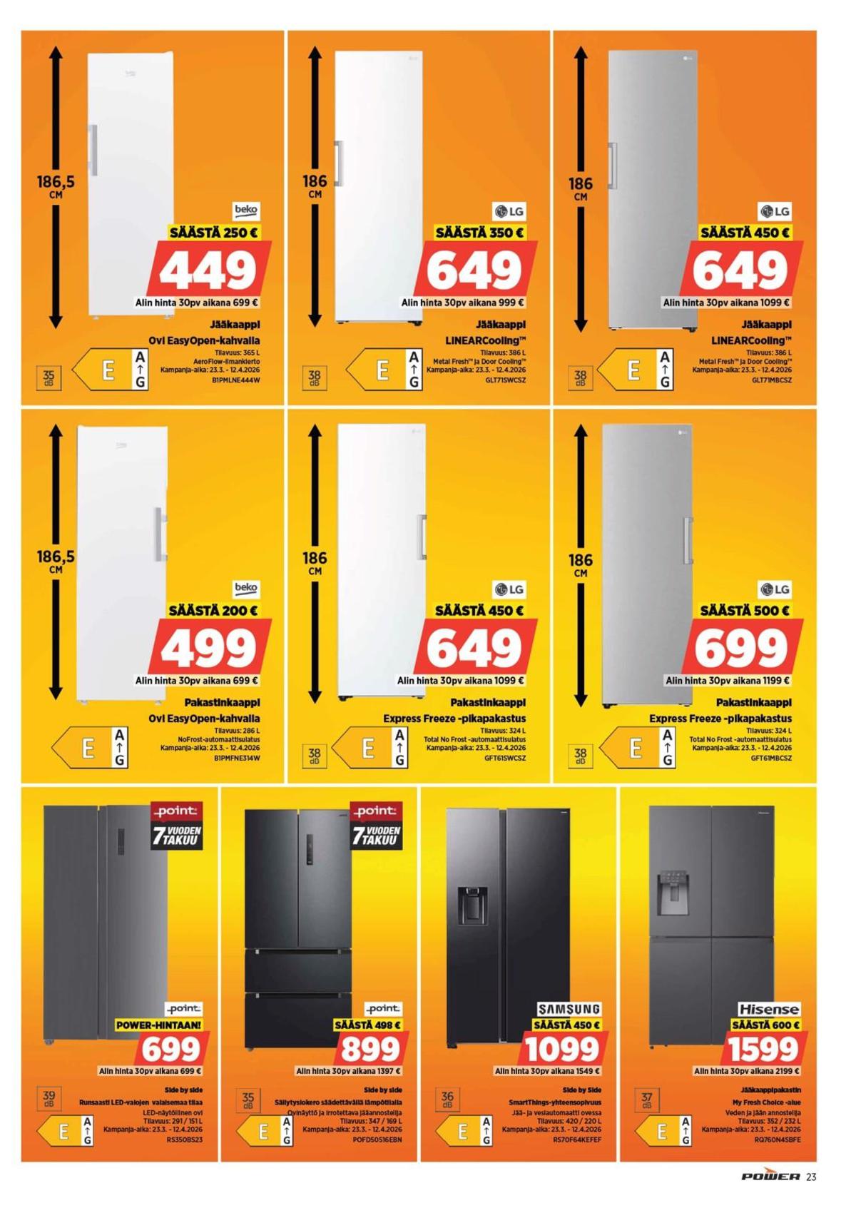 Katso ketjun Power tarjouslehti viikolta 14 sivustolla Viikkotarjoukset.fi. Löydät monia hyviä tarjouksia erilaisista tuotteista. Lue tarjouslehti täältä! Sivu 23