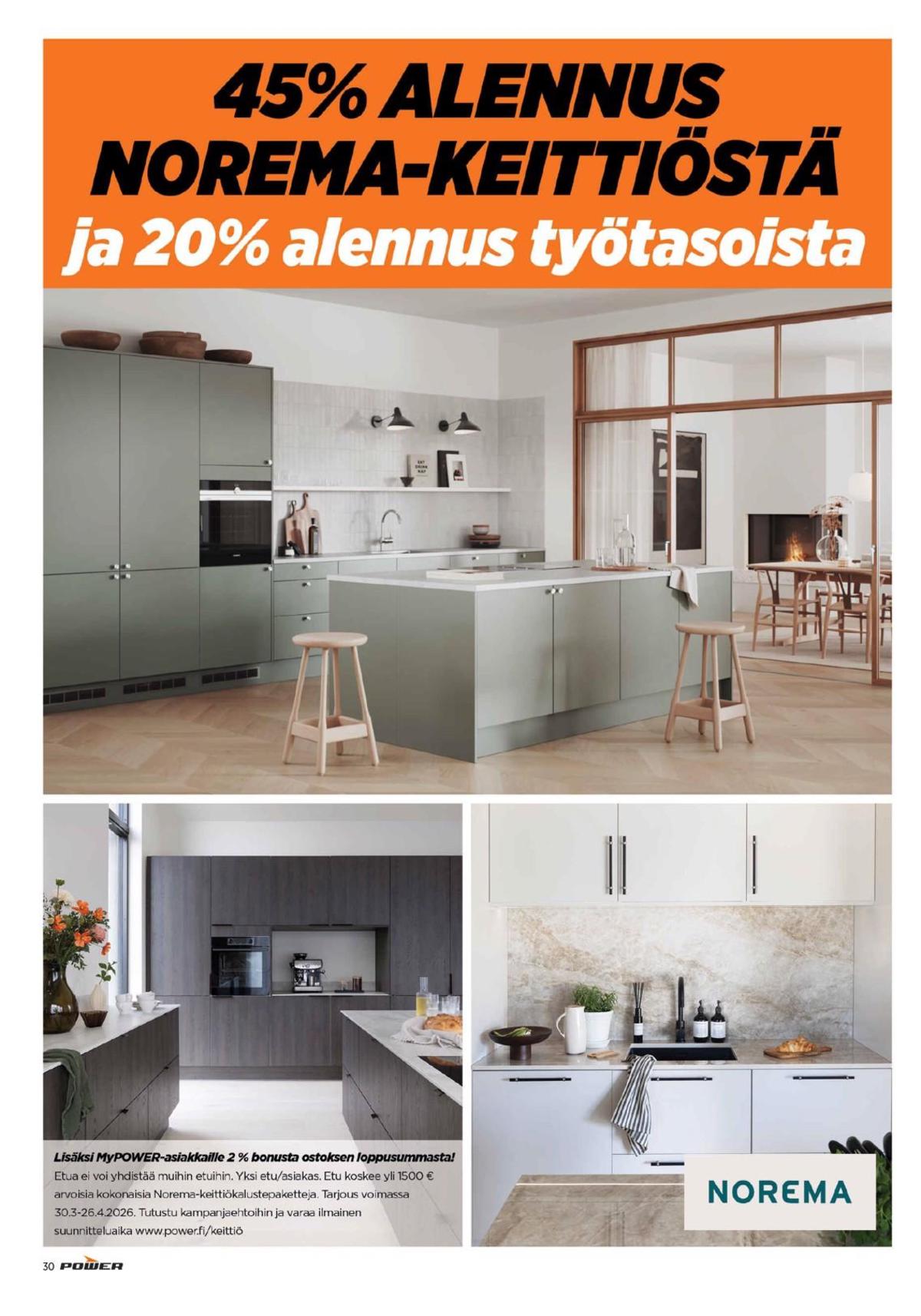 Katso ketjun Power tarjouslehti viikolta 14 sivustolla Viikkotarjoukset.fi. Löydät monia hyviä tarjouksia erilaisista tuotteista. Lue tarjouslehti täältä! Sivu 30