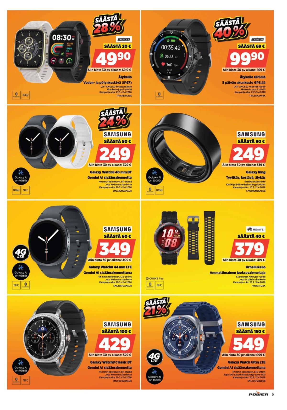 Katso ketjun Power tarjouslehti viikolta 14 sivustolla Viikkotarjoukset.fi. Löydät monia hyviä tarjouksia erilaisista tuotteista. Lue tarjouslehti täältä! Sivu 9