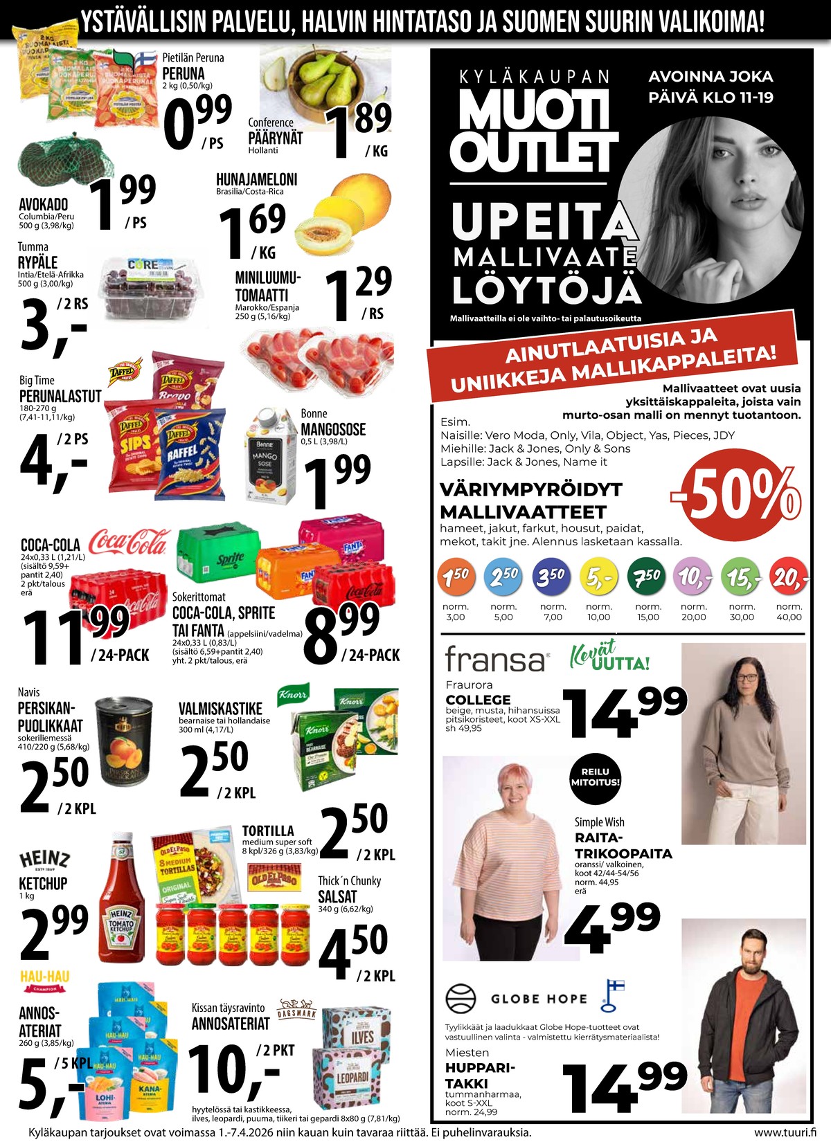 Katso ketjun Keskinen tarjouslehti viikolta 14 sivustolla Viikkotarjoukset.fi. Löydät monia hyviä tarjouksia erilaisista tuotteista. Lue tarjouslehti täältä! Sivu 13