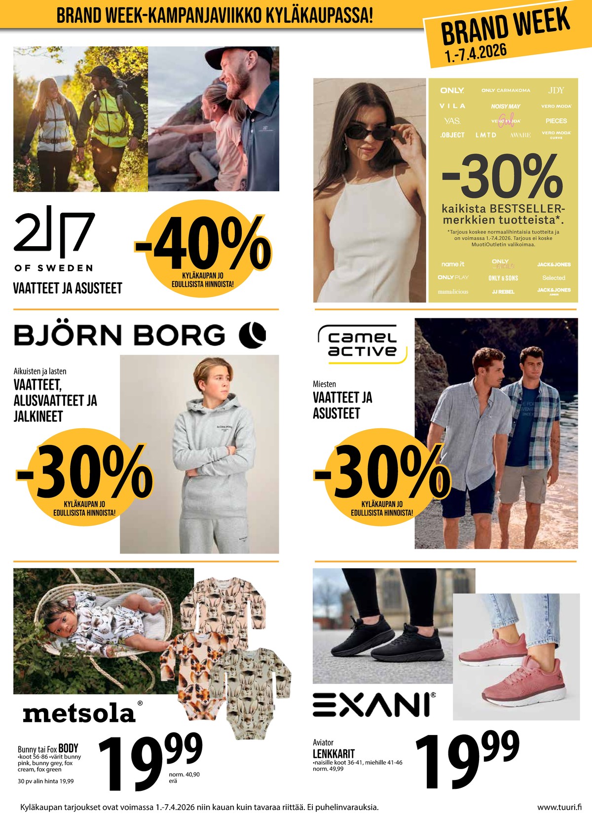 Katso ketjun Keskinen tarjouslehti viikolta 14 sivustolla Viikkotarjoukset.fi. Löydät monia hyviä tarjouksia erilaisista tuotteista. Lue tarjouslehti täältä! Sivu 3