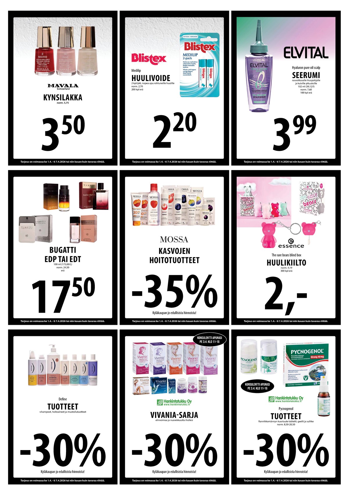 Katso ketjun Keskinen tarjouslehti viikolta 14 sivustolla Viikkotarjoukset.fi. Löydät monia hyviä tarjouksia erilaisista tuotteista. Lue tarjouslehti täältä! Sivu 21