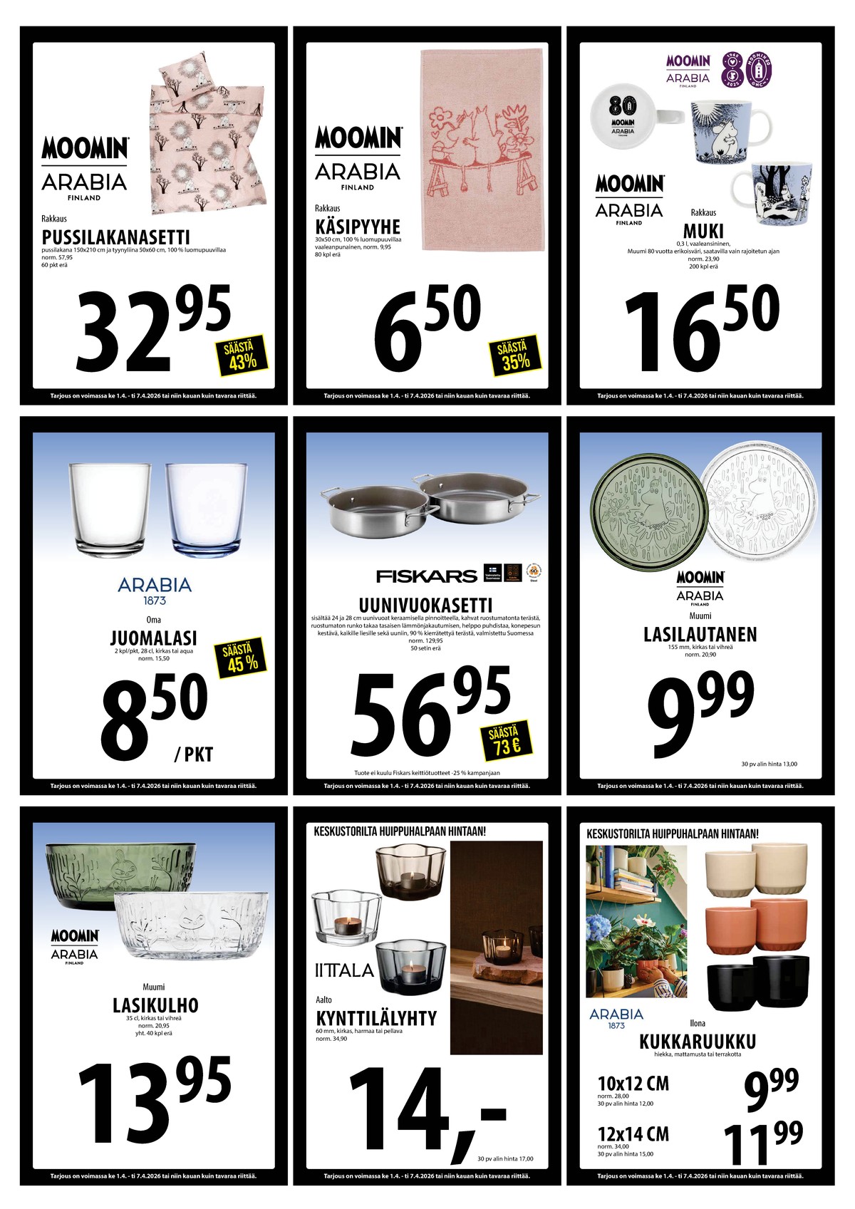 Katso ketjun Keskinen tarjouslehti viikolta 14 sivustolla Viikkotarjoukset.fi. Löydät monia hyviä tarjouksia erilaisista tuotteista. Lue tarjouslehti täältä! Sivu 23