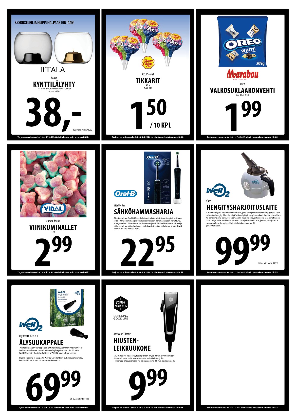 Katso ketjun Keskinen tarjouslehti viikolta 14 sivustolla Viikkotarjoukset.fi. Löydät monia hyviä tarjouksia erilaisista tuotteista. Lue tarjouslehti täältä! Sivu 24