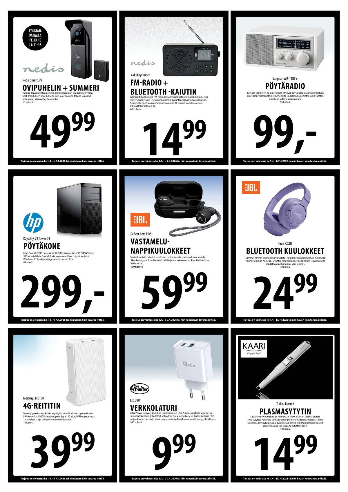 Katso ketjun Keskinen tarjouslehti viikolta 14 sivustolla Viikkotarjoukset.fi. Löydät monia hyviä tarjouksia erilaisista tuotteista. Lue tarjouslehti täältä! Sivu 26