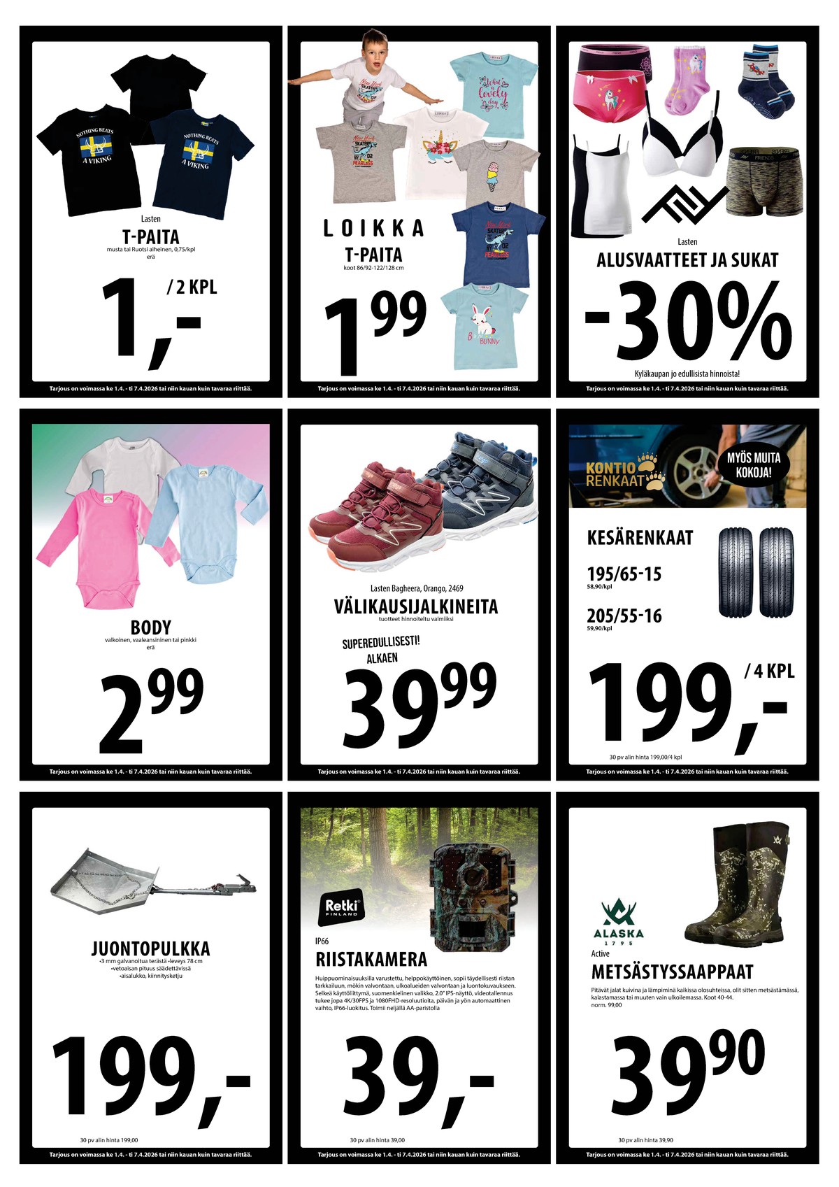 Katso ketjun Keskinen tarjouslehti viikolta 14 sivustolla Viikkotarjoukset.fi. Löydät monia hyviä tarjouksia erilaisista tuotteista. Lue tarjouslehti täältä! Sivu 30