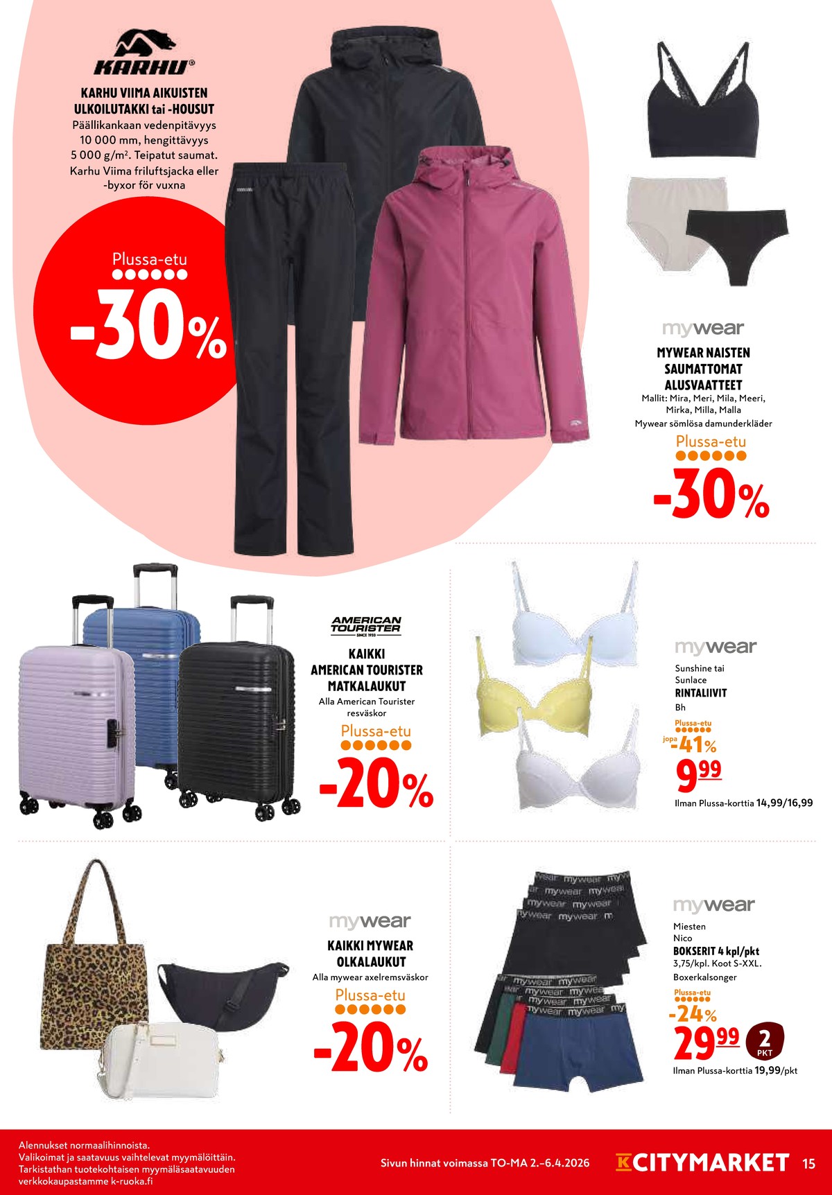 Katso ketjun K-Citymarket tarjouslehti viikolta 14 sivustolla Viikkotarjoukset.fi. Löydät monia hyviä tarjouksia erilaisista tuotteista. Lue tarjouslehti täältä! Sivu 15