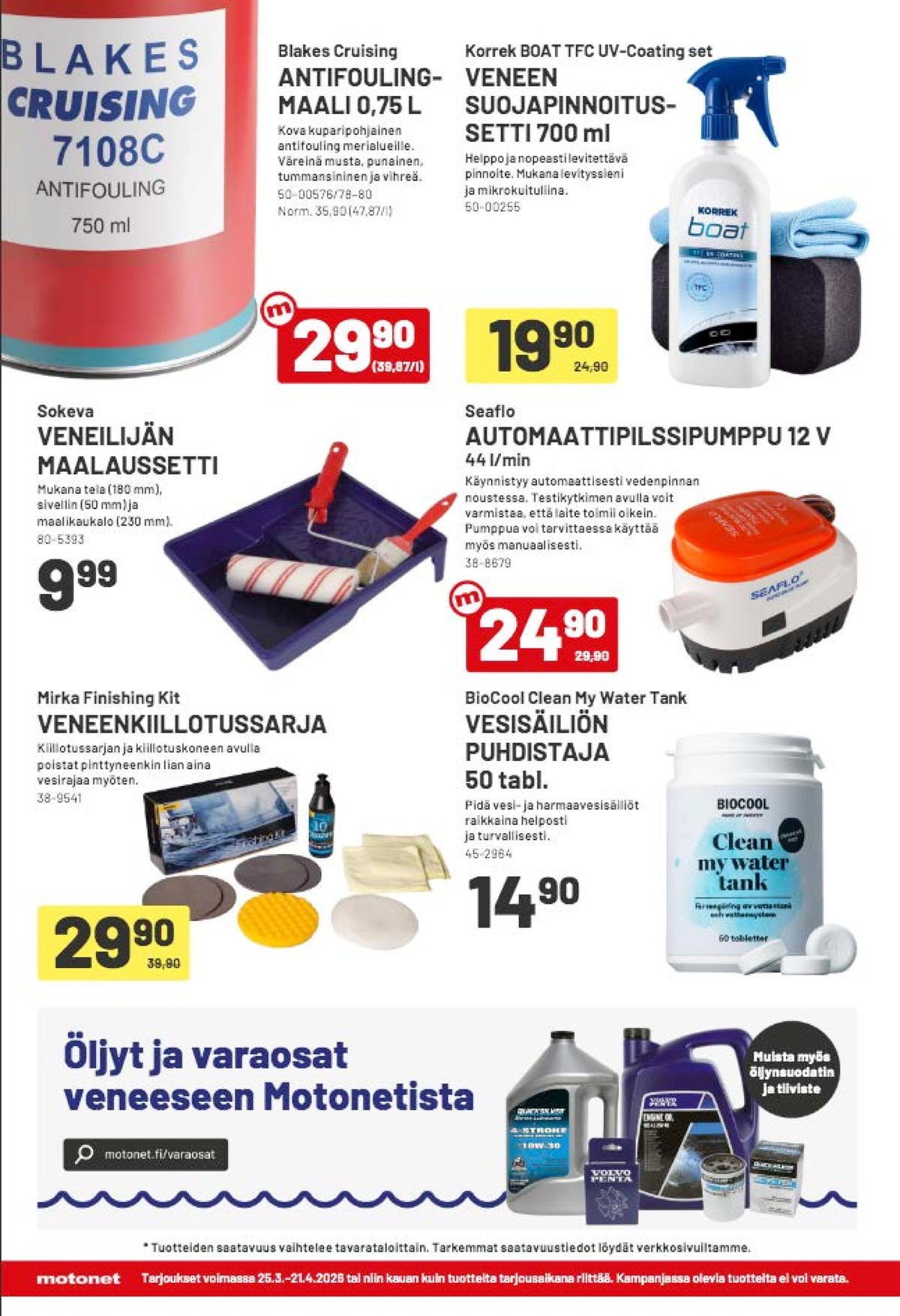 Katso ketjun Motonet tarjouslehti viikolta 15 sivustolla Viikkotarjoukset.fi. Löydät monia hyviä tarjouksia erilaisista tuotteista. Lue tarjouslehti täältä! Sivu 8