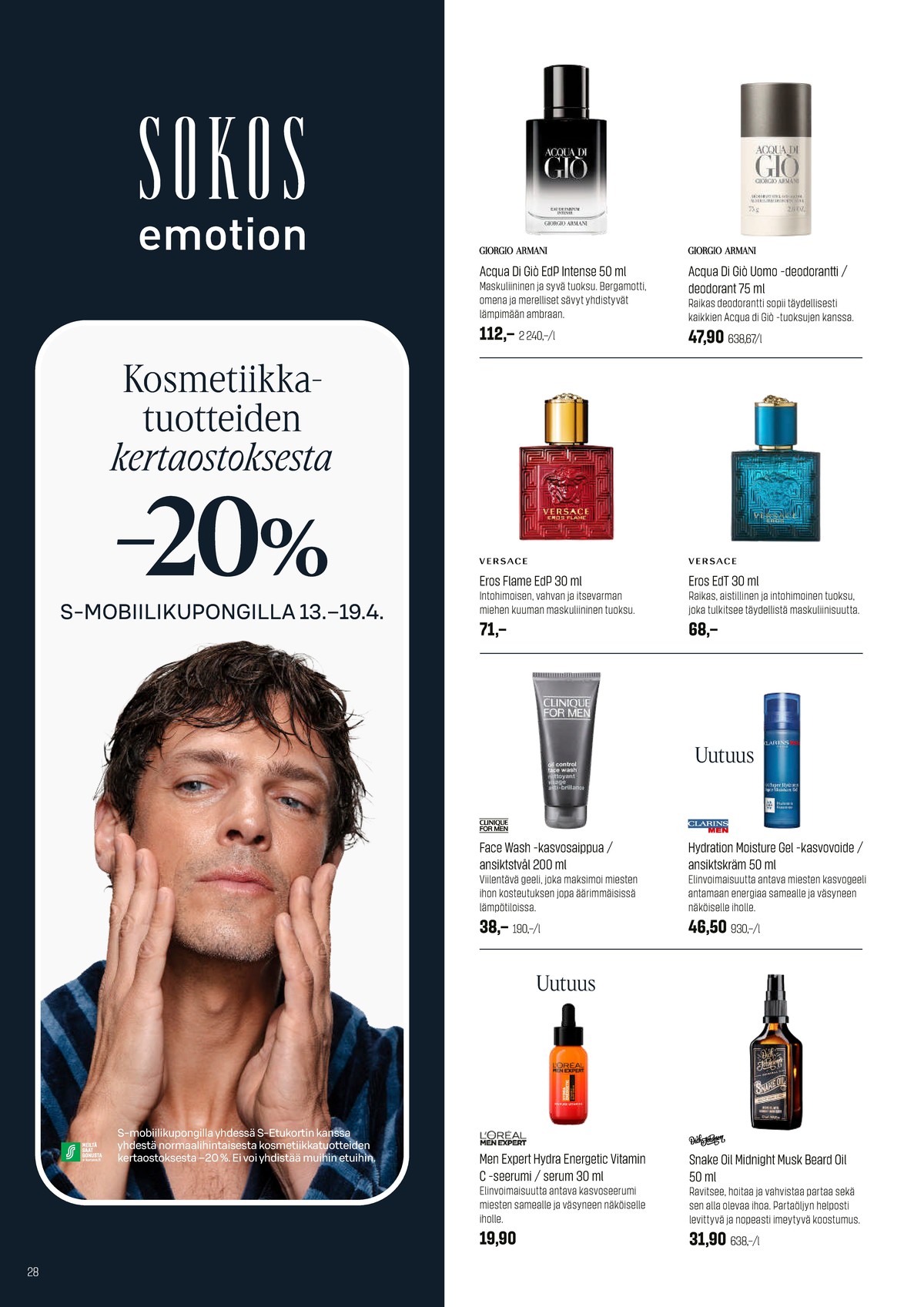 Katso ketjun Sokos tarjouslehti viikolta 15 sivustolla Viikkotarjoukset.fi. Löydät monia hyviä tarjouksia erilaisista tuotteista. Lue tarjouslehti täältä! Sivu 28