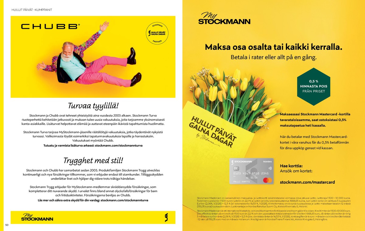 Katso ketjun Stockmann tarjouslehti viikolta 15 sivustolla Viikkotarjoukset.fi. Löydät monia hyviä tarjouksia erilaisista tuotteista. Lue tarjouslehti täältä! Sivu 26