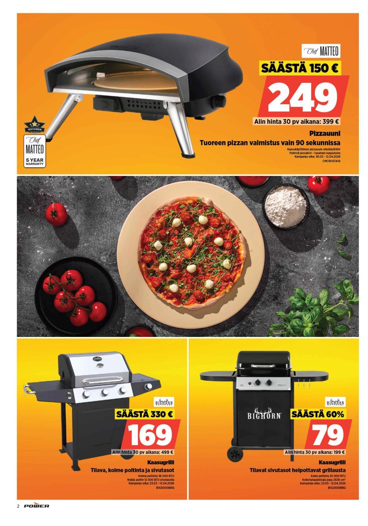 Katso ketjun Power tarjouslehti viikolta 15 sivustolla Viikkotarjoukset.fi. Löydät monia hyviä tarjouksia erilaisista tuotteista. Lue tarjouslehti täältä! Sivu 2