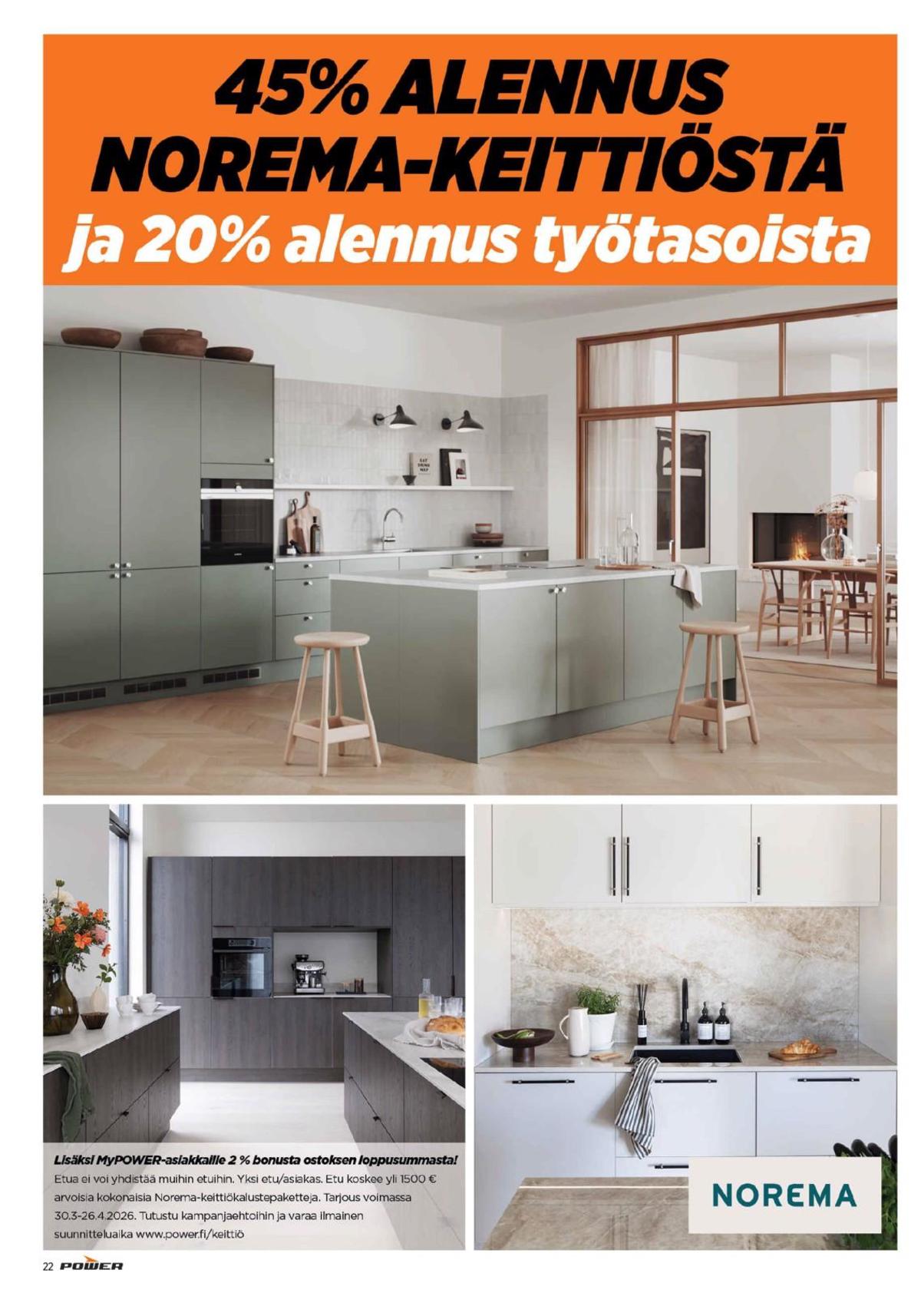 Katso ketjun Power tarjouslehti viikolta 15 sivustolla Viikkotarjoukset.fi. Löydät monia hyviä tarjouksia erilaisista tuotteista. Lue tarjouslehti täältä! Sivu 22