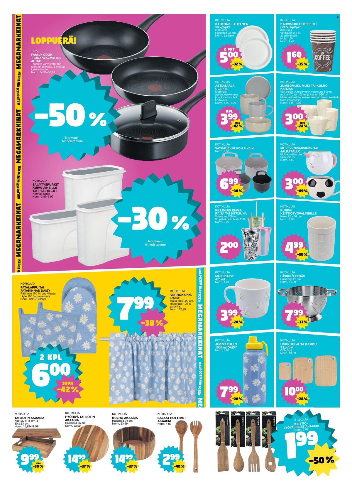 Katso ketjun Tokmanni tarjouslehti viikolta 15 sivustolla Viikkotarjoukset.fi. Löydät monia hyviä tarjouksia erilaisista tuotteista. Lue tarjouslehti täältä! Sivu 9