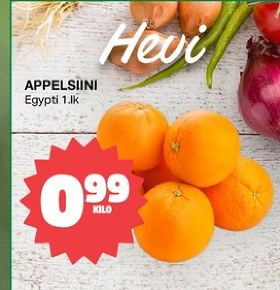 Tarjoukset ja hintavertailu haulla ei määritelty, , Appelsiinit 1.000 kg 1 paketti(a) €0.99