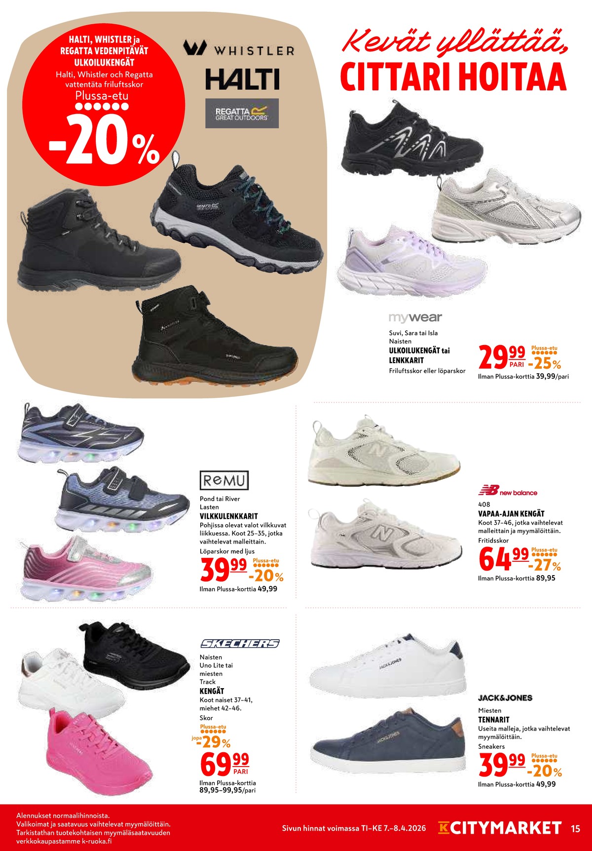 Katso ketjun K-Citymarket tarjouslehti viikolta 15 sivustolla Viikkotarjoukset.fi. Löydät monia hyviä tarjouksia erilaisista tuotteista. Lue tarjouslehti täältä! Sivu 15