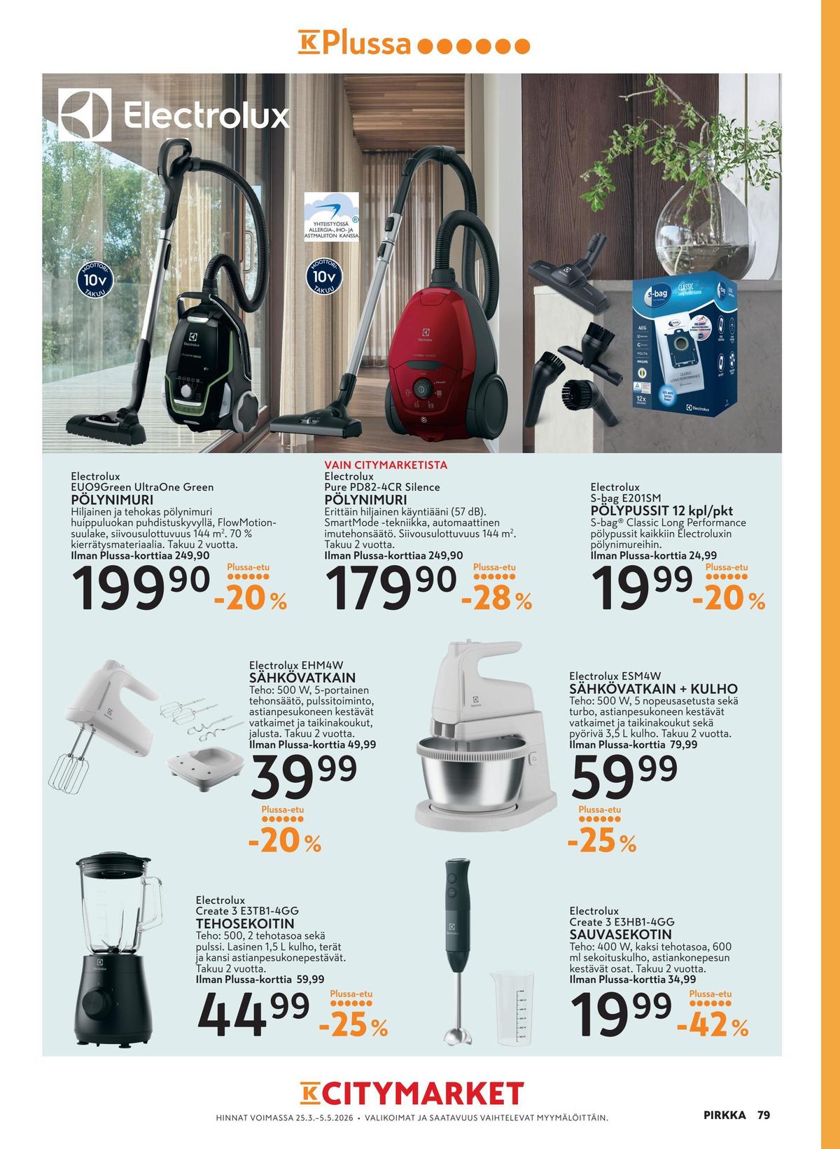 Katso ketjun Pirkka tarjouslehti viikolta 16 sivustolla Viikkotarjoukset.fi. Löydät monia hyviä tarjouksia erilaisista tuotteista. Lue tarjouslehti täältä! Sivu 79