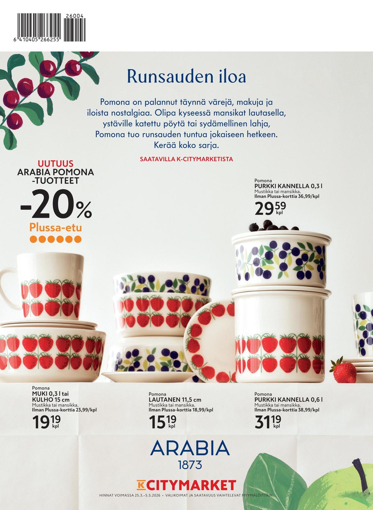 Katso ketjun Pirkka tarjouslehti viikolta 16 sivustolla Viikkotarjoukset.fi. Löydät monia hyviä tarjouksia erilaisista tuotteista. Lue tarjouslehti täältä! Sivu 100