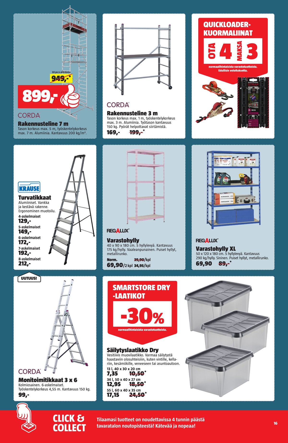 Katso ketjun Bauhaus tarjouslehti viikolta 16 sivustolla Viikkotarjoukset.fi. Löydät monia hyviä tarjouksia erilaisista tuotteista. Lue tarjouslehti täältä! Sivu 16