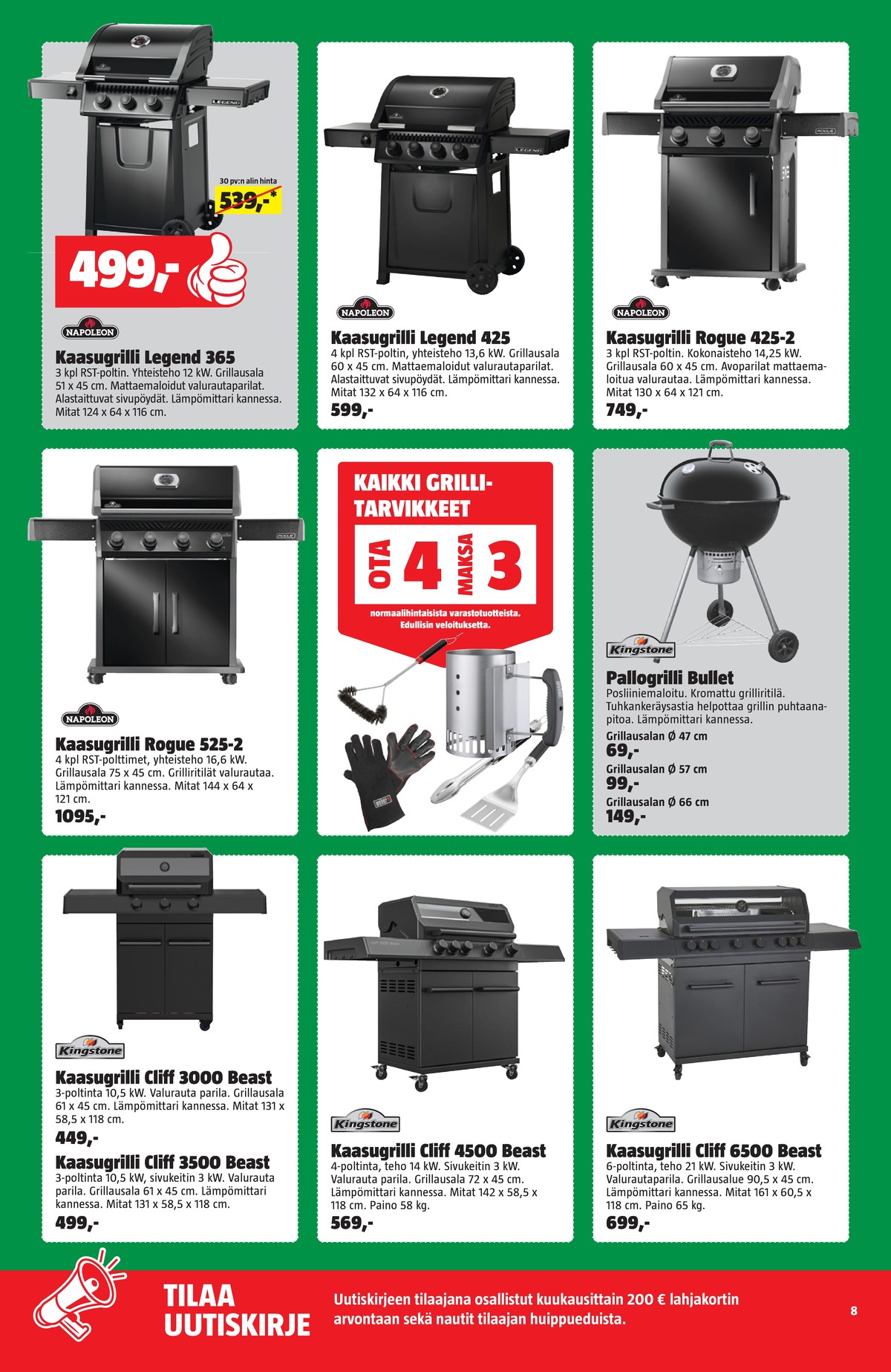 Katso ketjun Bauhaus tarjouslehti viikolta 16 sivustolla Viikkotarjoukset.fi. Löydät monia hyviä tarjouksia erilaisista tuotteista. Lue tarjouslehti täältä! Sivu 8