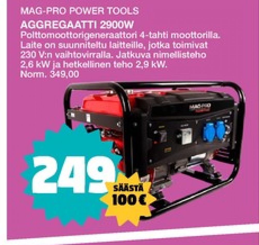 Tarjoukset ja hintavertailu haulla Mag Pro Tools, , Aggregaatit 0.000 kpl 1 kappale €249.00