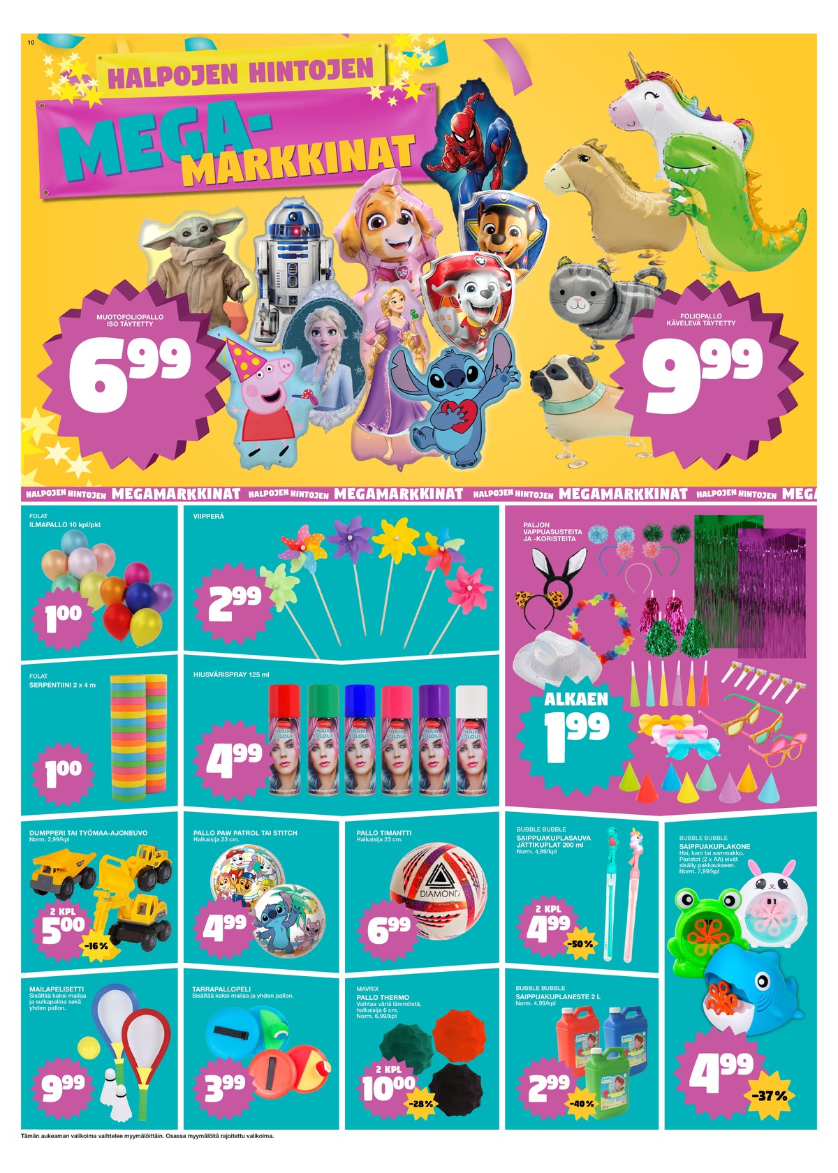 Katso ketjun Tokmanni tarjouslehti viikolta 16 sivustolla Viikkotarjoukset.fi. Löydät monia hyviä tarjouksia erilaisista tuotteista. Lue tarjouslehti täältä! Sivu 10