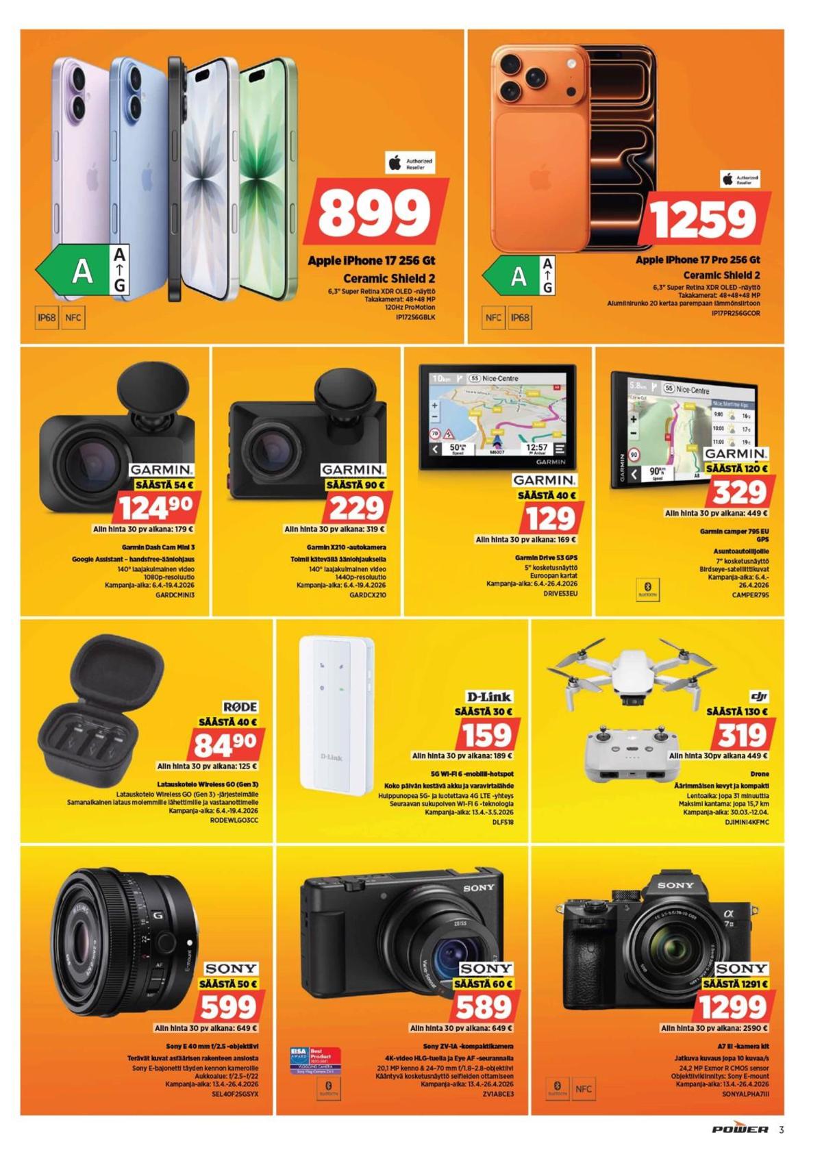 Katso ketjun Power tarjouslehti viikolta 16 sivustolla Viikkotarjoukset.fi. Löydät monia hyviä tarjouksia erilaisista tuotteista. Lue tarjouslehti täältä! Sivu 3