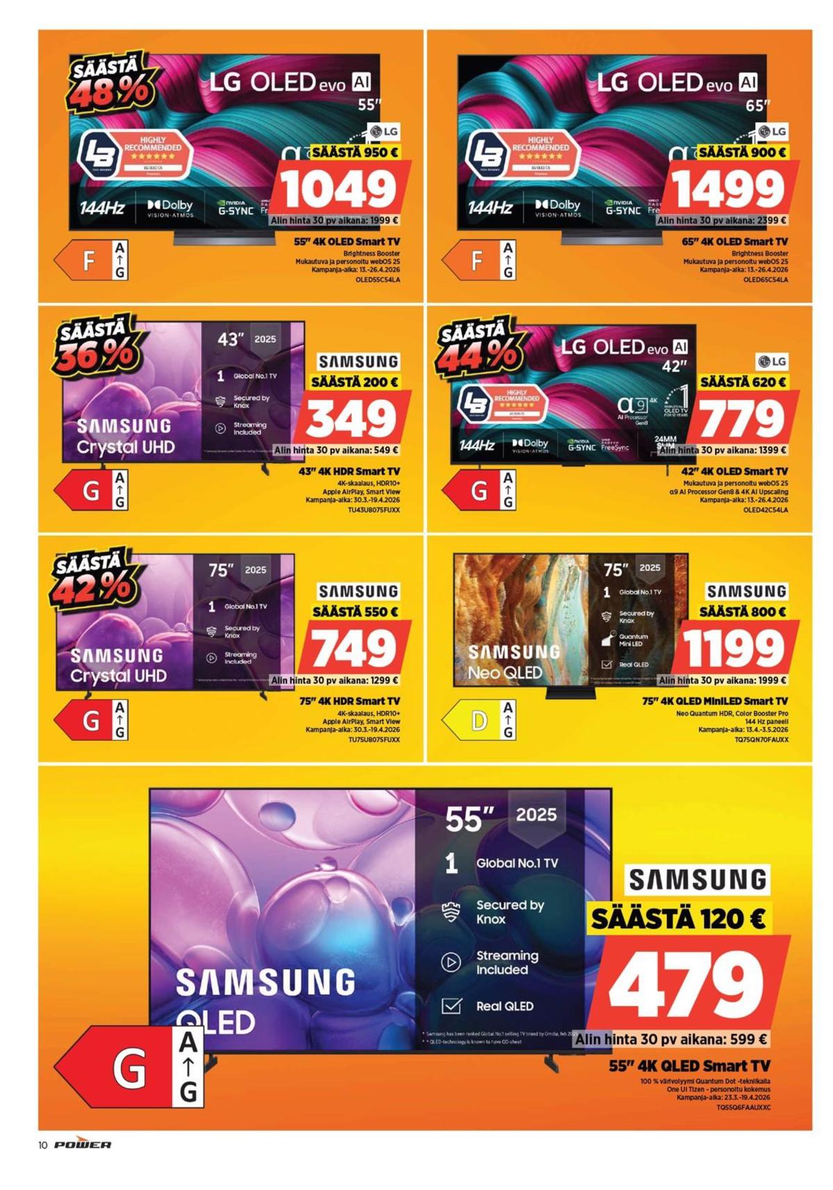 Katso ketjun Power tarjouslehti viikolta 16 sivustolla Viikkotarjoukset.fi. Löydät monia hyviä tarjouksia erilaisista tuotteista. Lue tarjouslehti täältä! Sivu 10