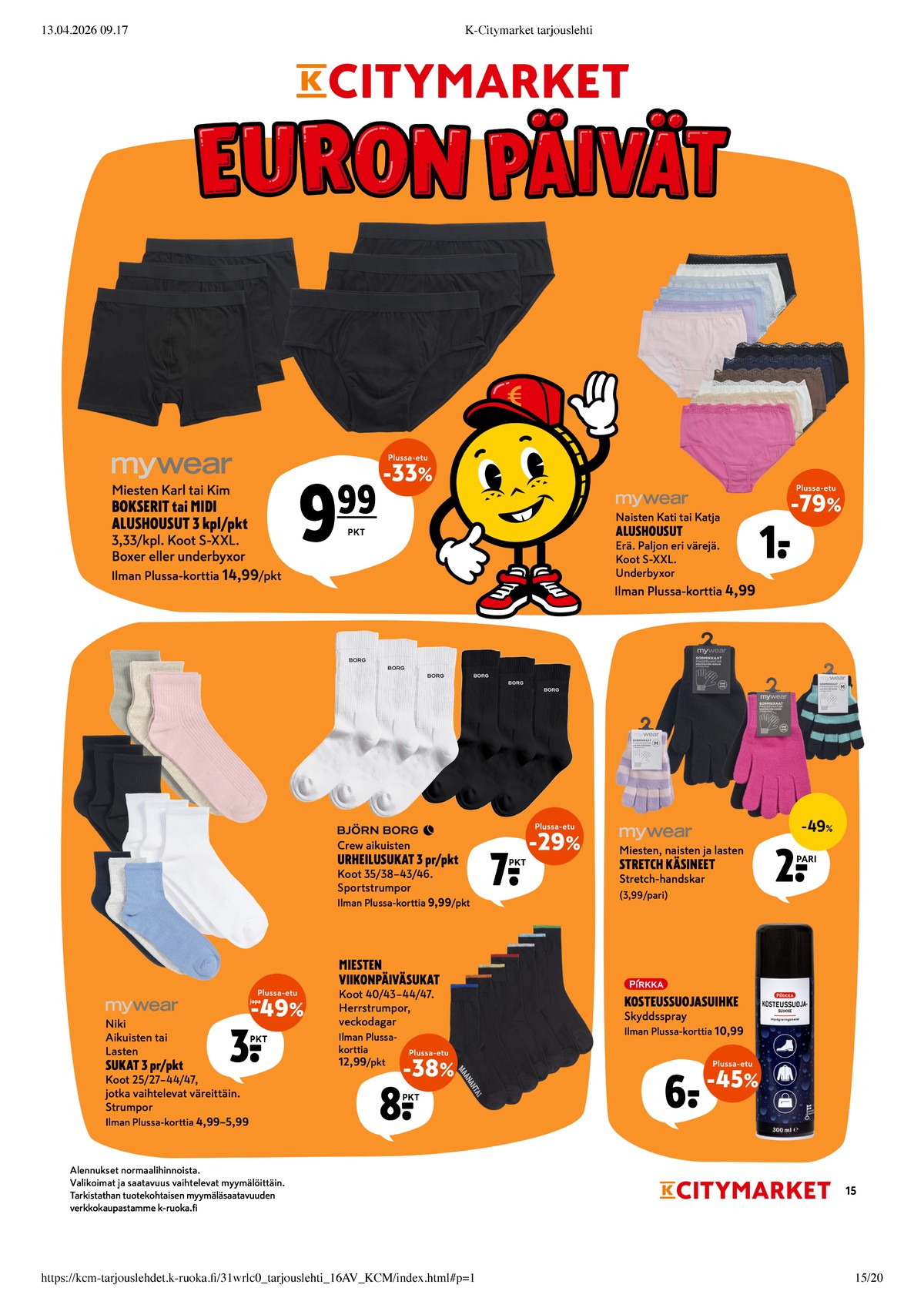 Katso ketjun K-Citymarket tarjouslehti viikolta 16 sivustolla Viikkotarjoukset.fi. Löydät monia hyviä tarjouksia erilaisista tuotteista. Lue tarjouslehti täältä! Sivu 15