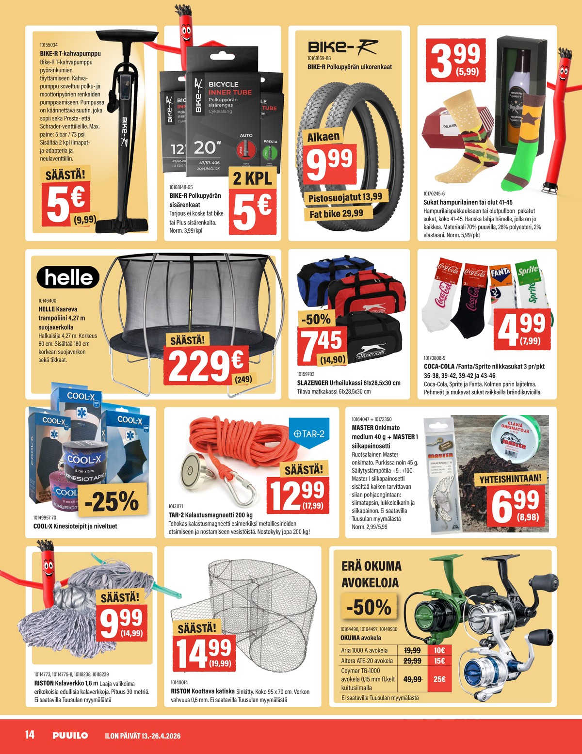 Katso ketjun Puuilo tarjouslehti viikolta 16 sivustolla Viikkotarjoukset.fi. Löydät monia hyviä tarjouksia erilaisista tuotteista. Lue tarjouslehti täältä! Sivu 14
