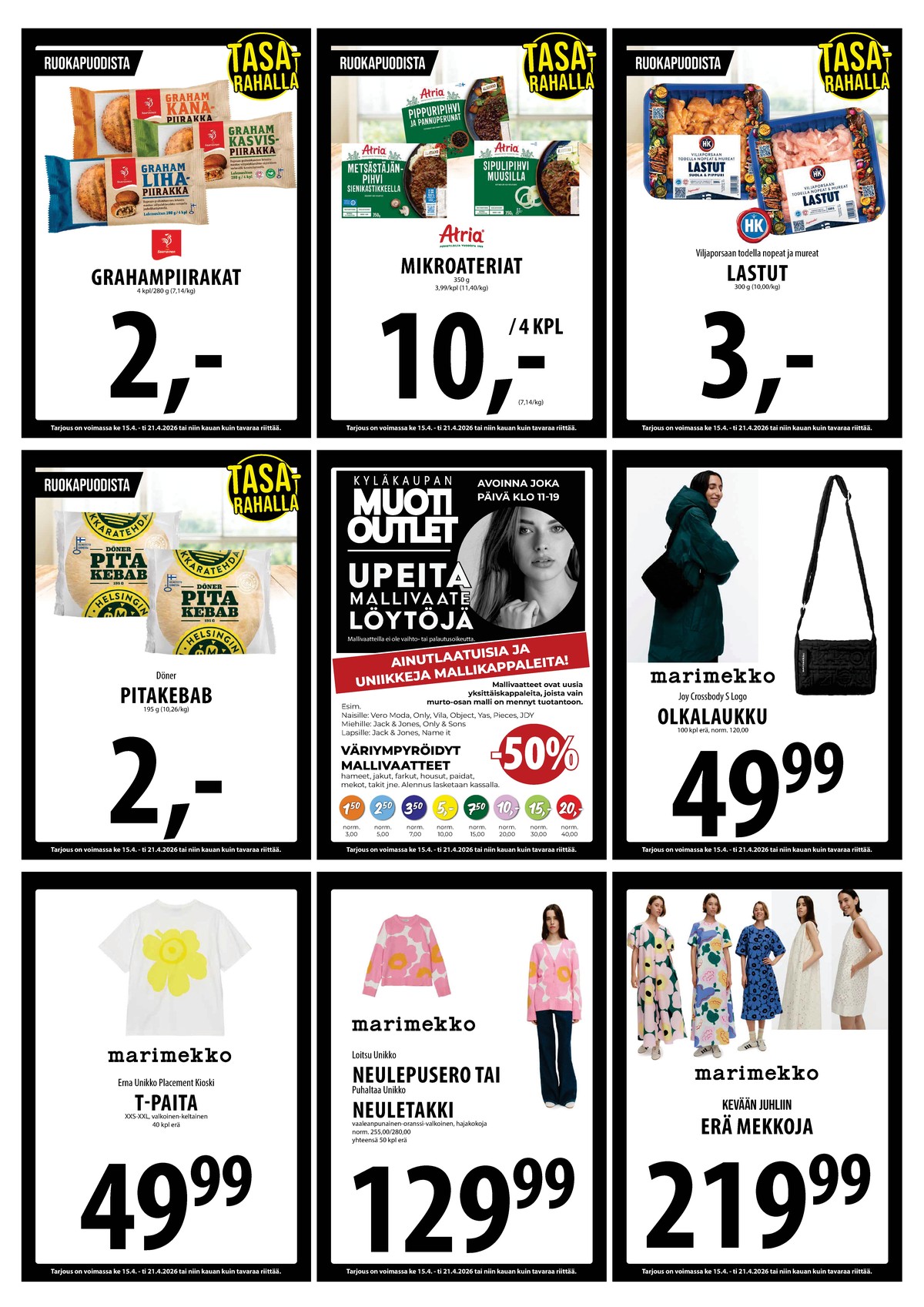 Katso ketjun Keskinen tarjouslehti viikolta 16 sivustolla Viikkotarjoukset.fi. Löydät monia hyviä tarjouksia erilaisista tuotteista. Lue tarjouslehti täältä! Sivu 11