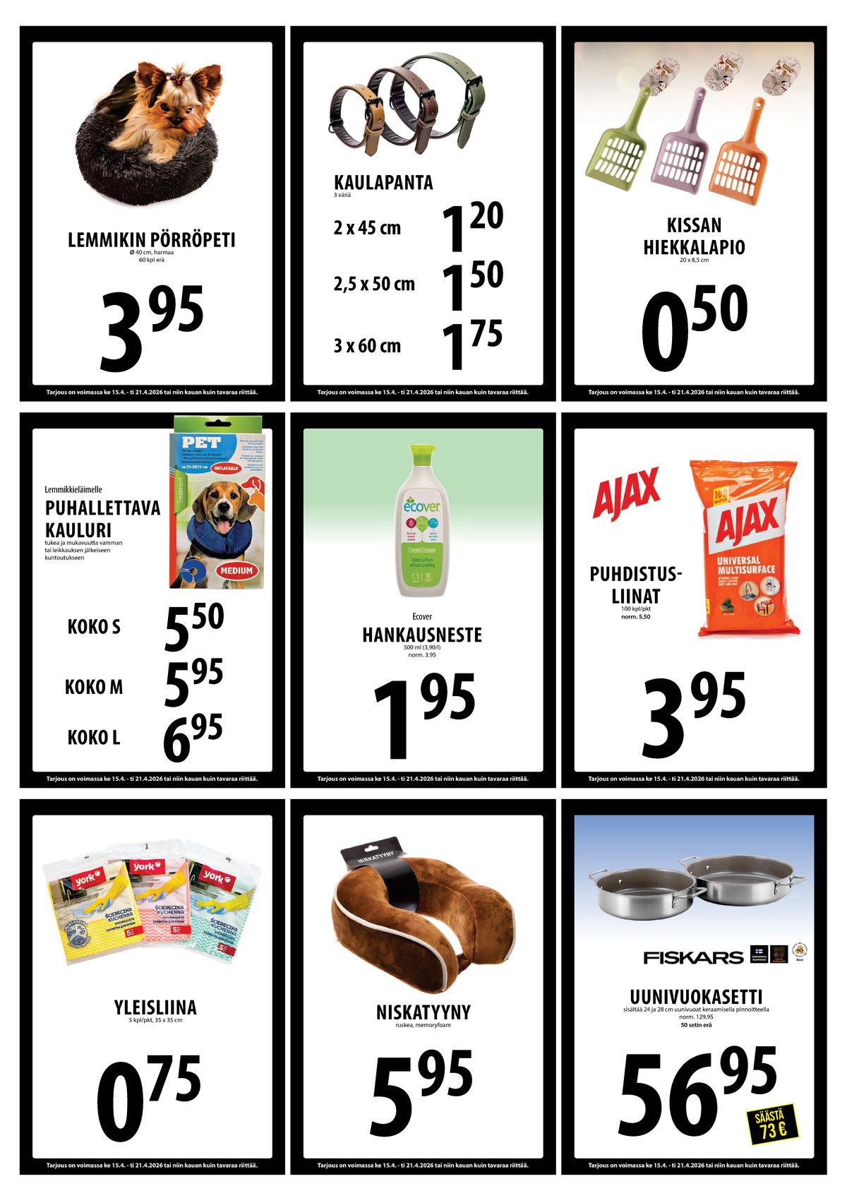 Katso ketjun Keskinen tarjouslehti viikolta 16 sivustolla Viikkotarjoukset.fi. Löydät monia hyviä tarjouksia erilaisista tuotteista. Lue tarjouslehti täältä! Sivu 19